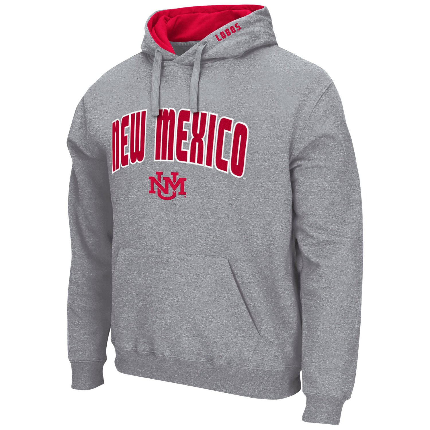 Colosseum Heathered Gray New Mexico Lobos Arch and Logo Pullover Hoodie                                                          - view number 2