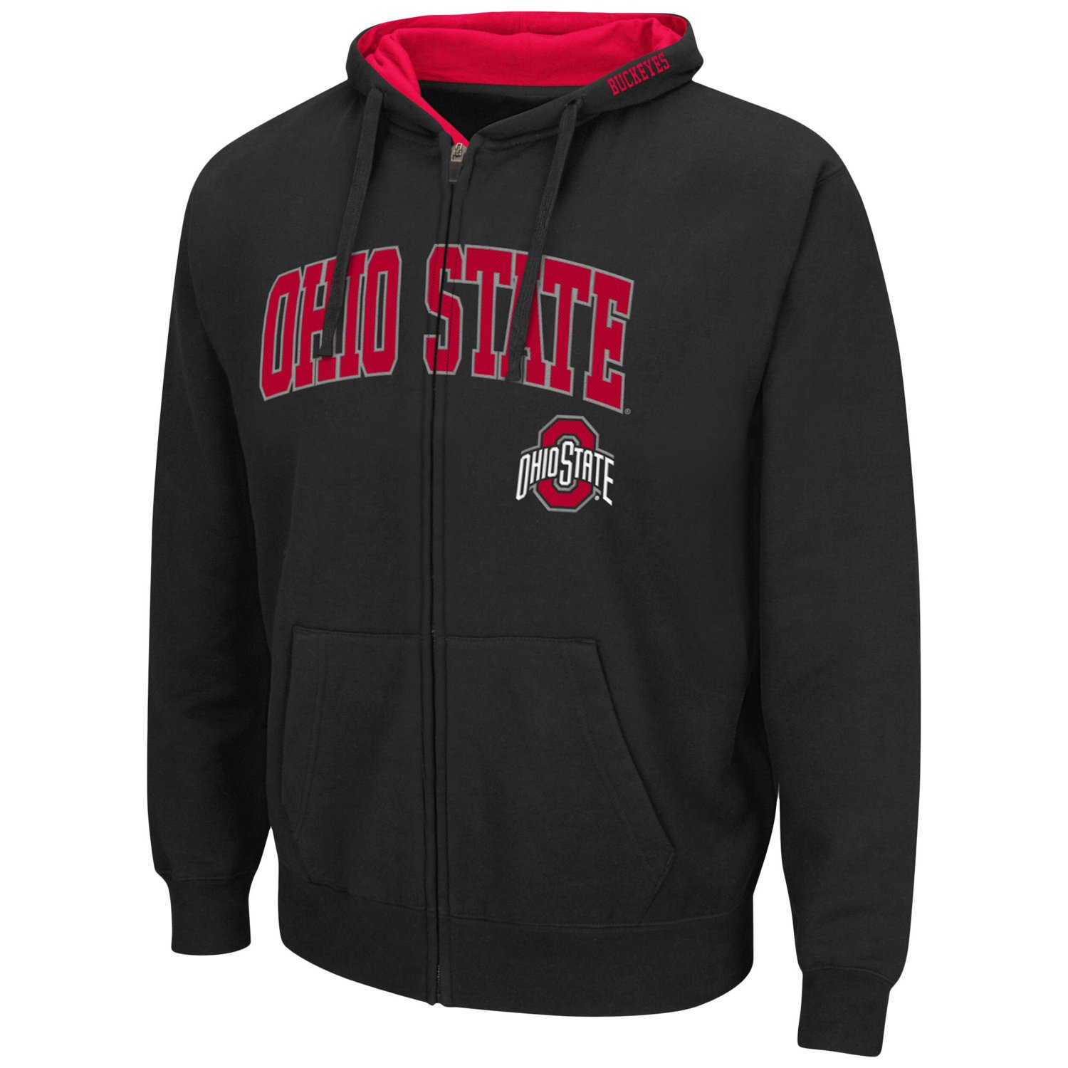 Colosseum Heathered Gray Ohio State Buckeyes Arch  Logo 30 Full-Zip Hoodie                                                       - view number 2