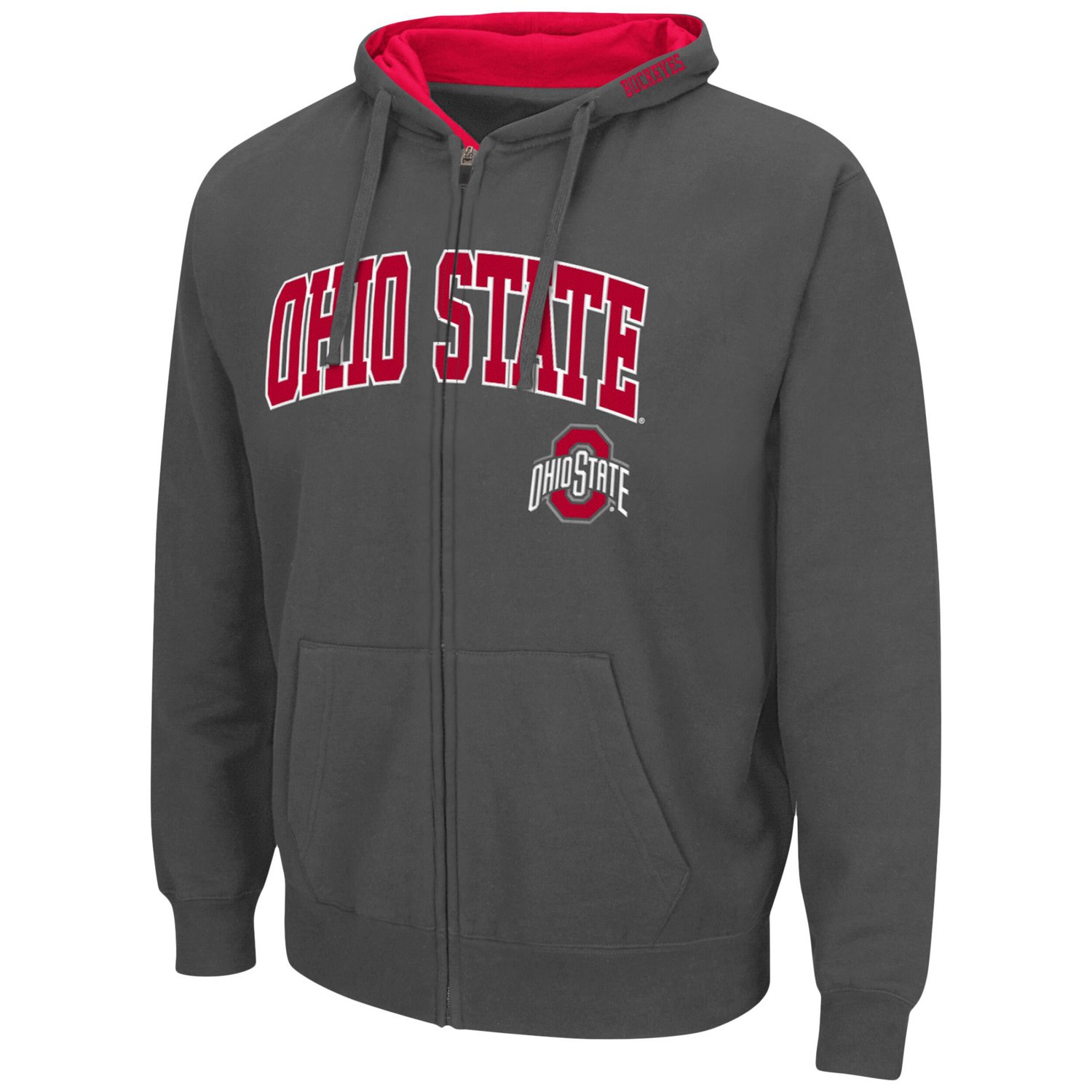 Colosseum Heathered Gray Ohio State Buckeyes Arch  Logo 30 Full-Zip Hoodie - view number 2