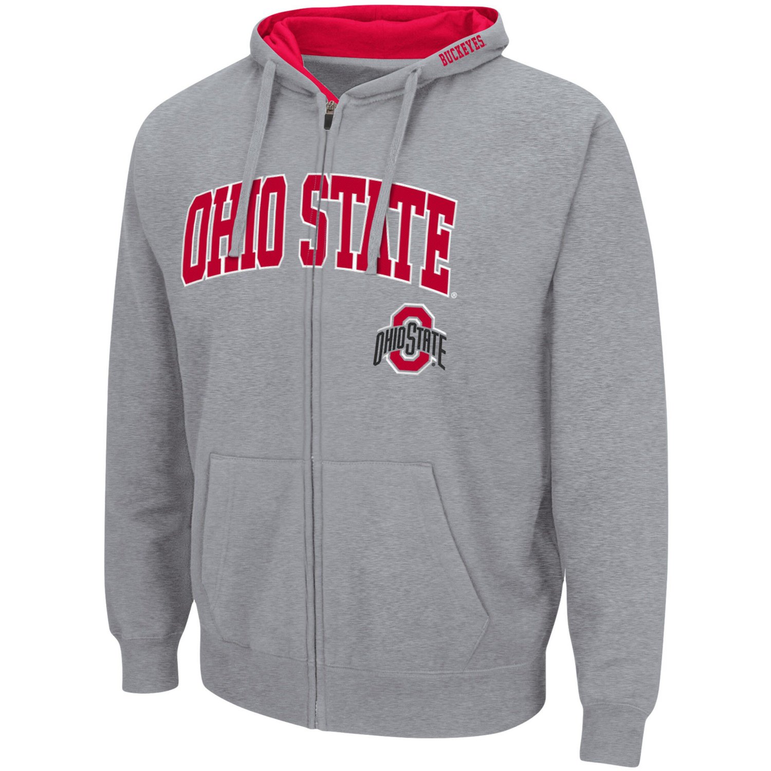 Colosseum Heathered Gray Ohio State Buckeyes Arch  Logo 30 Full-Zip Hoodie                                                       - view number 2