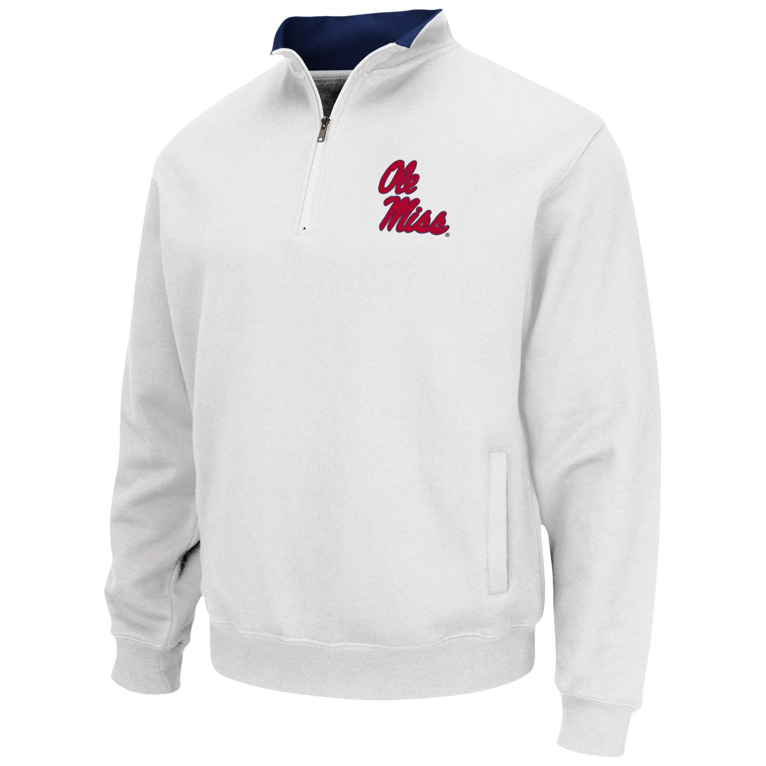 Colosseum Heathered Gray Ole Miss Rebels Tortugas Team Logo Quarter-Zip Jacket                                                   - view number 2