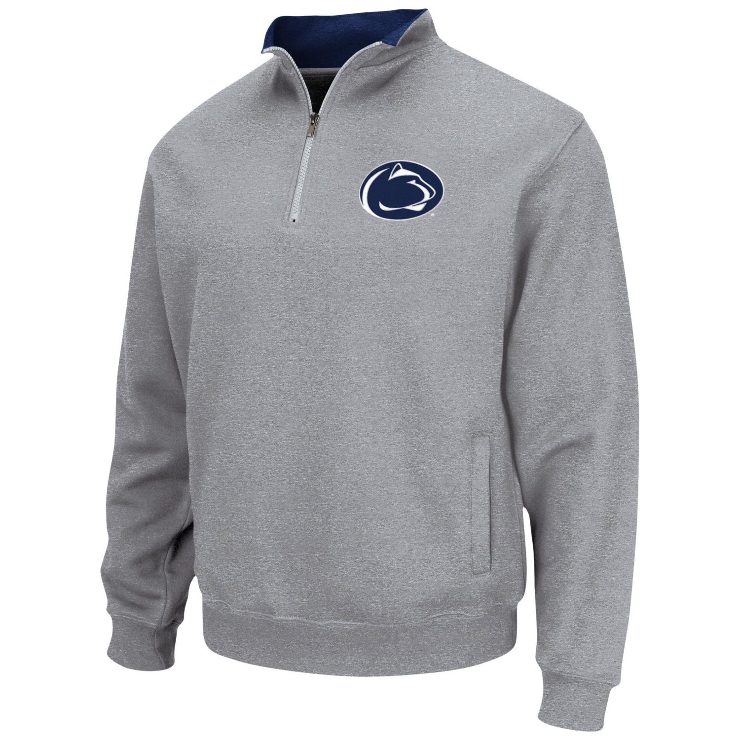 Colosseum Heathered Gray Penn State Nittany Lions Tortugas Team Logo Quarter-Zip Jacket - view number 2