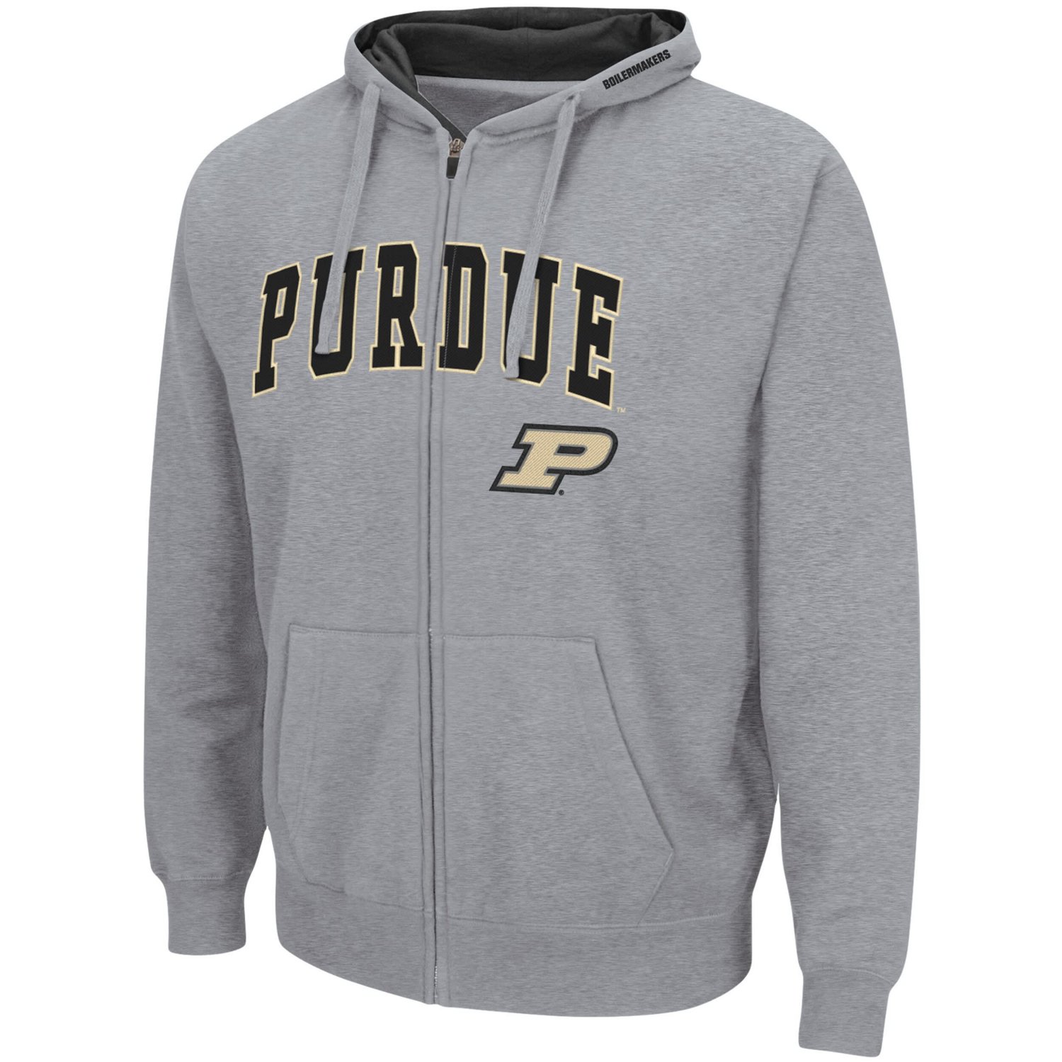 Colosseum Heathered Gray Purdue Boilermakers Arch  Logo 30 Full-Zip Hoodie - view number 2