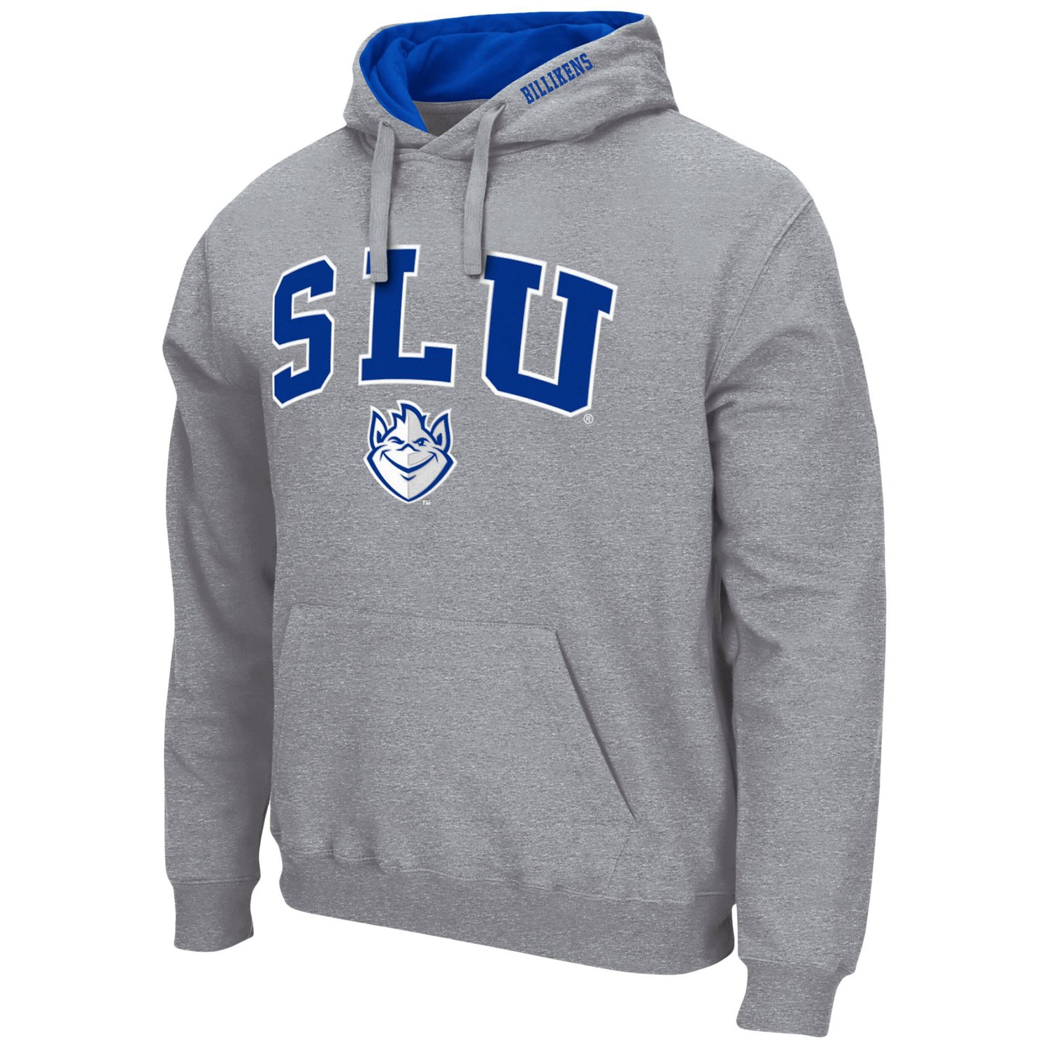 Colosseum Heathered Gray Saint Louis Billikens Arch and Logo Pullover Hoodie                                                     - view number 2