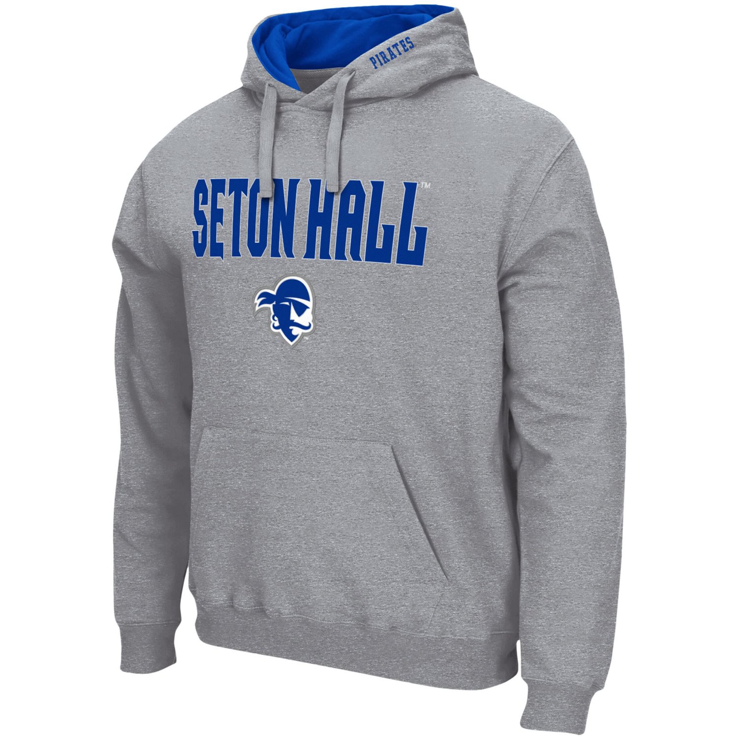 Colosseum Heathered Gray Seton Hall Pirates Arch  Logo 30 Pullover Hoodie                                                        - view number 2