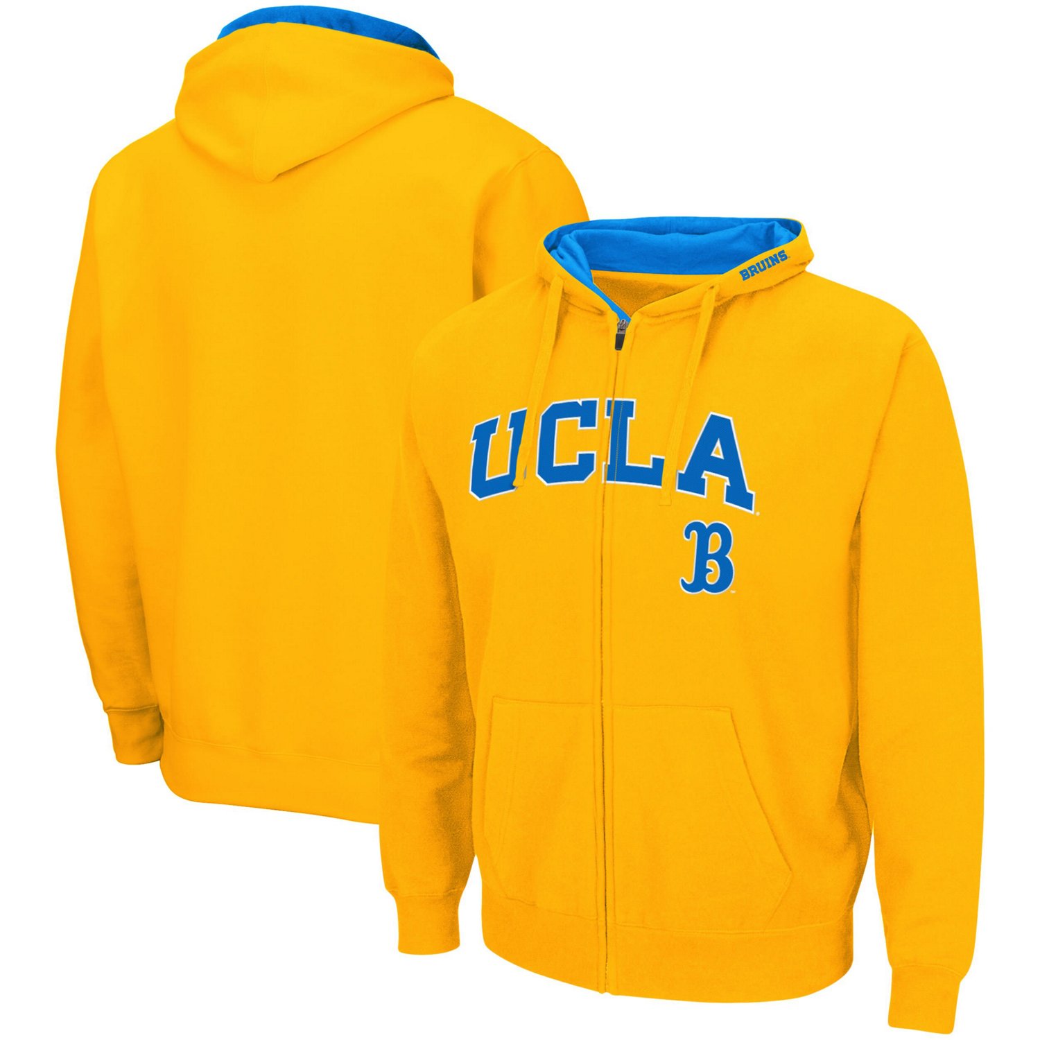 Colosseum Heathered Gray UCLA Bruins Arch  Logo 30 Full-Zip Hoodie