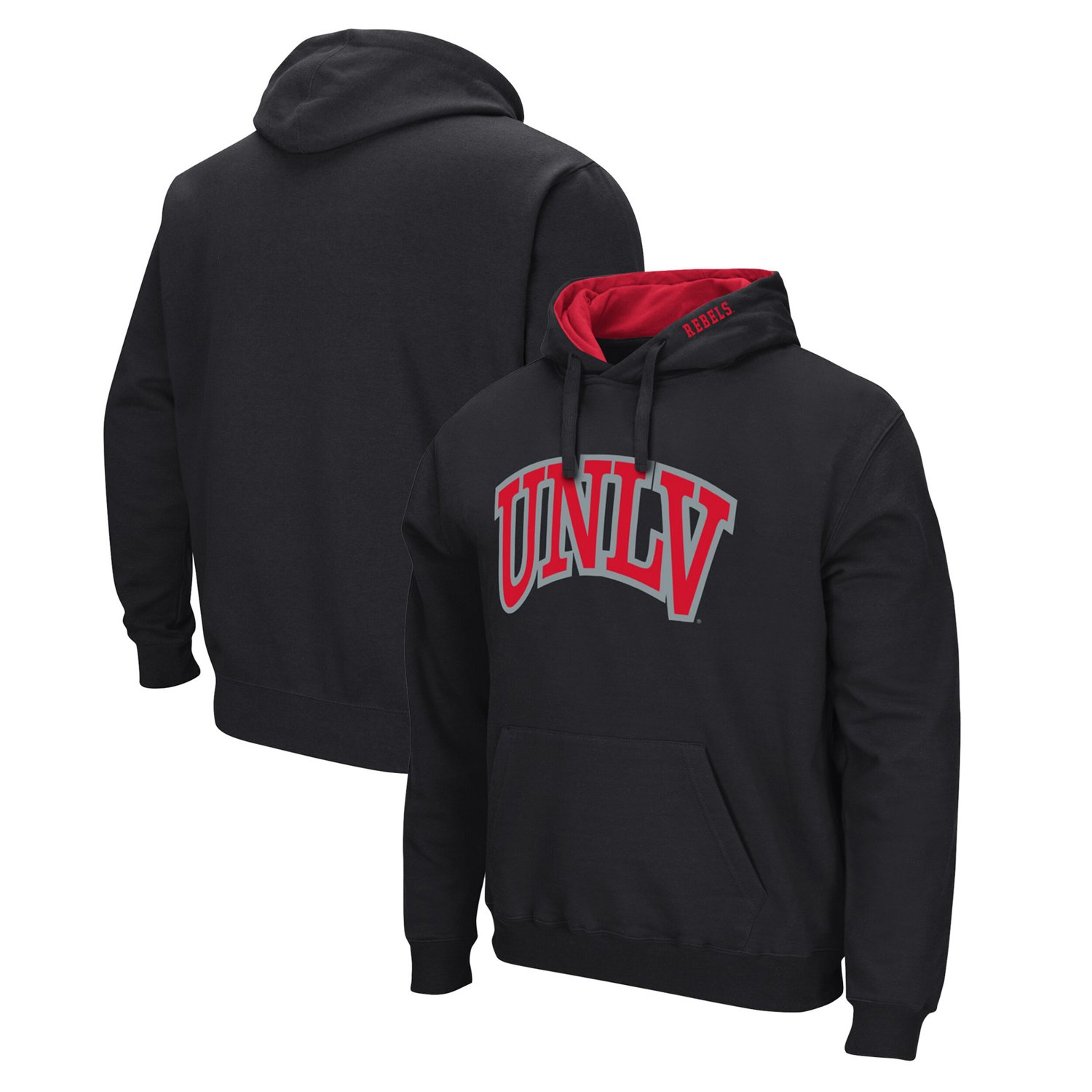 Colosseum Heathered Gray UNLV Rebels Arch and Logo Pullover Hoodie