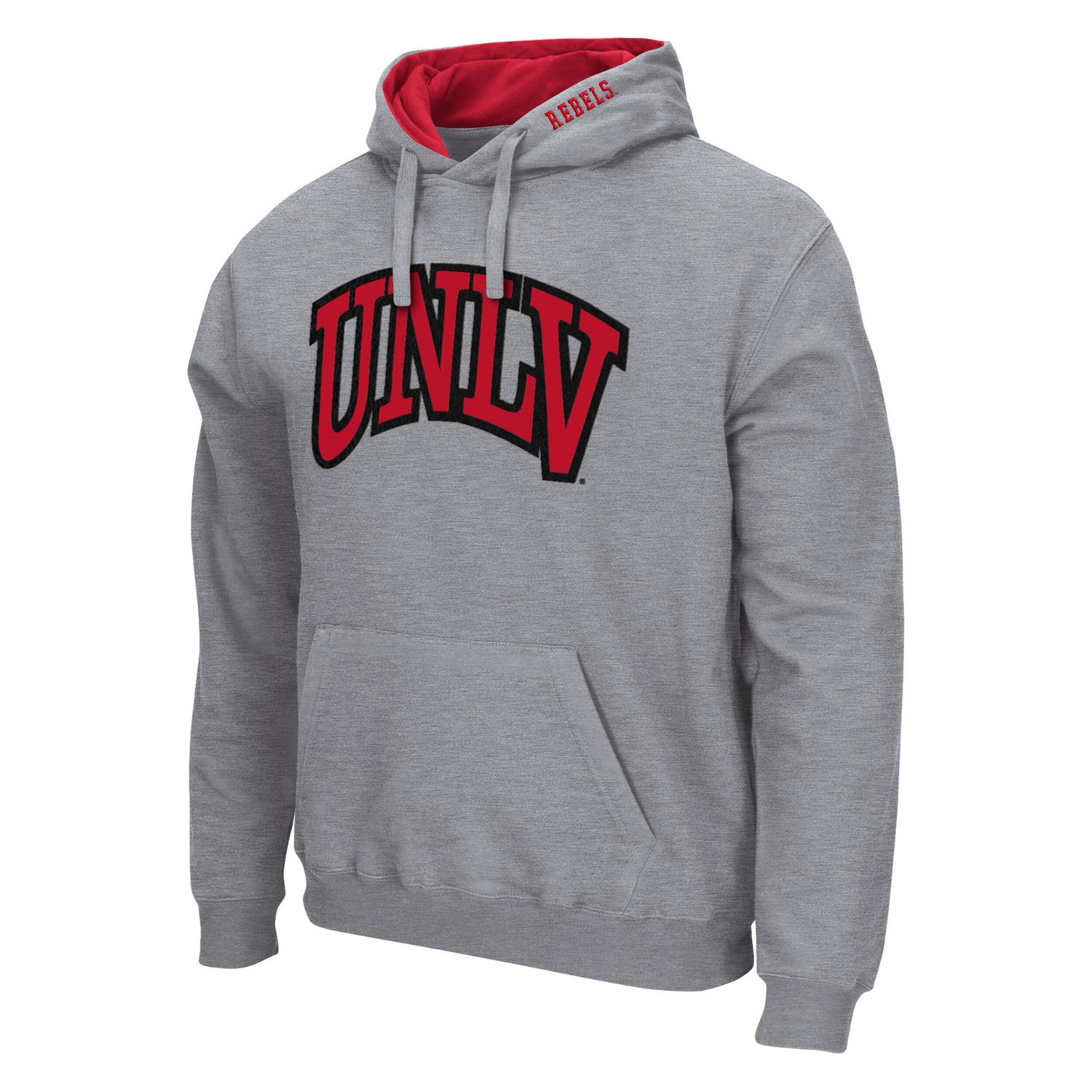 Colosseum Heathered Gray UNLV Rebels Arch and Logo Pullover Hoodie                                                               - view number 2