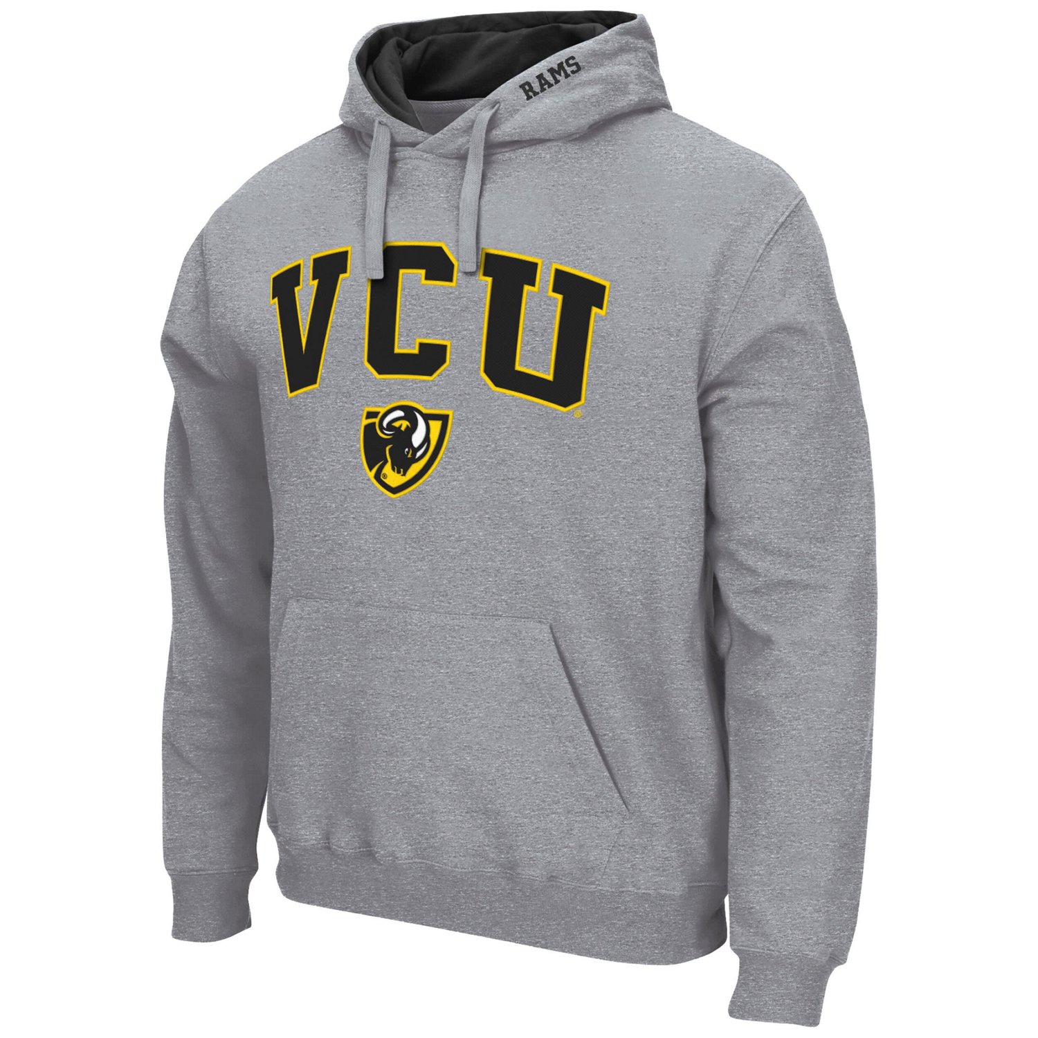 Colosseum Heathered Gray VCU Rams Arch and Logo Pullover Hoodie - view number 2