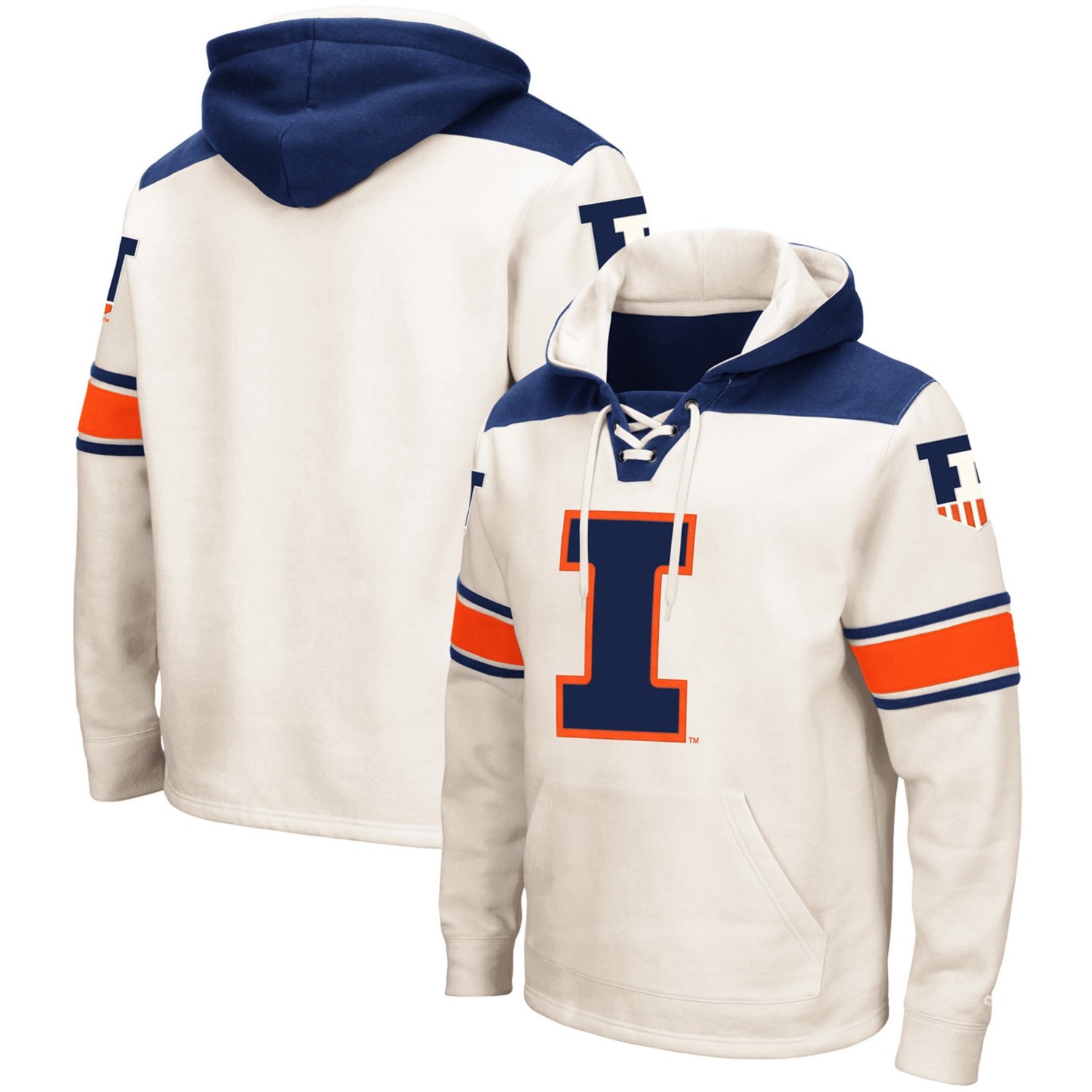 Colosseum Illinois Fighting Illini 20 Lace-Up Pullover Hoodie - view number 1