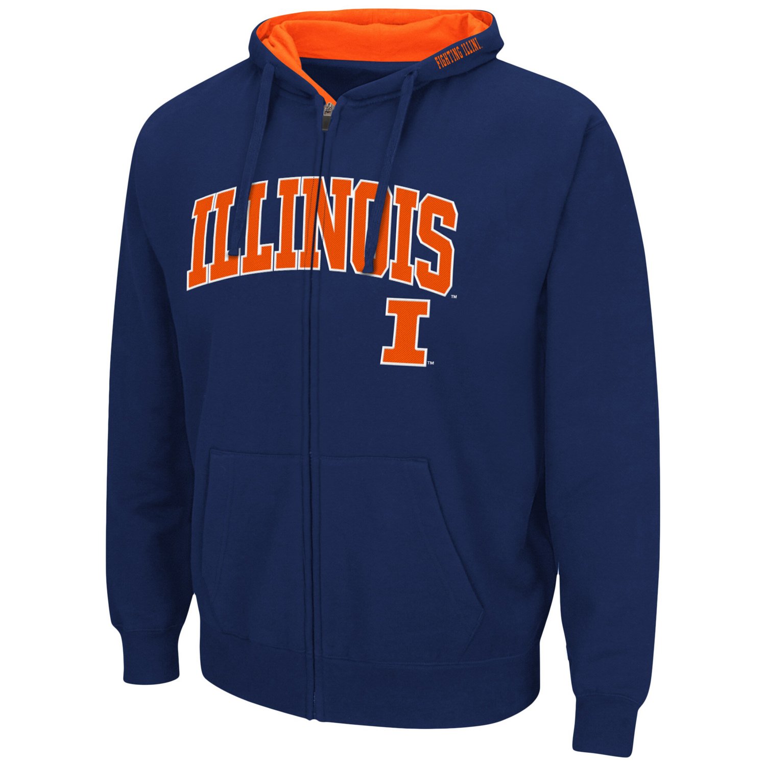 Colosseum Illinois Fighting Illini Arch  Logo 30 Full-Zip Hoodie - view number 2