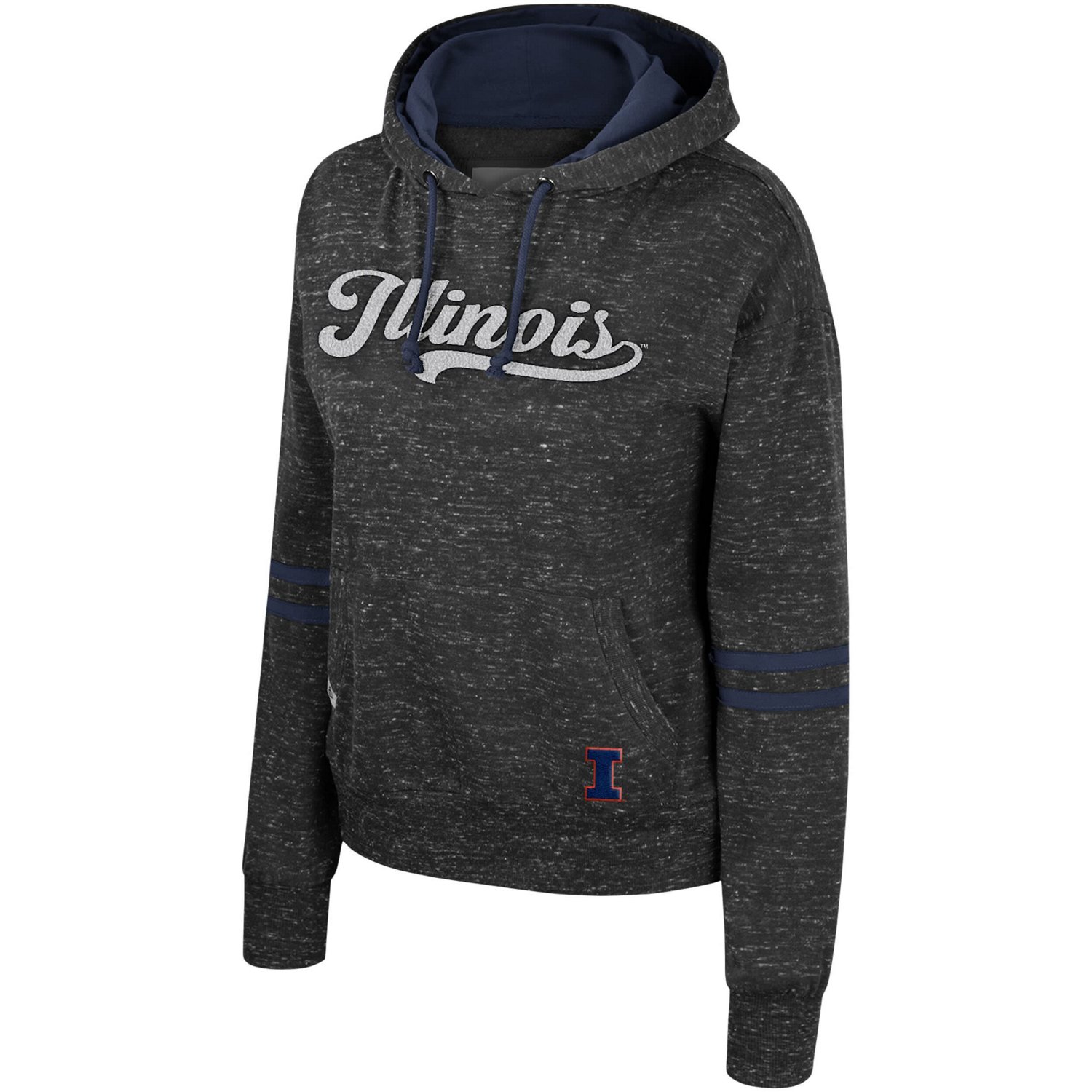 Colosseum Illinois Fighting Illini Catherine Speckle Pullover Hoodie