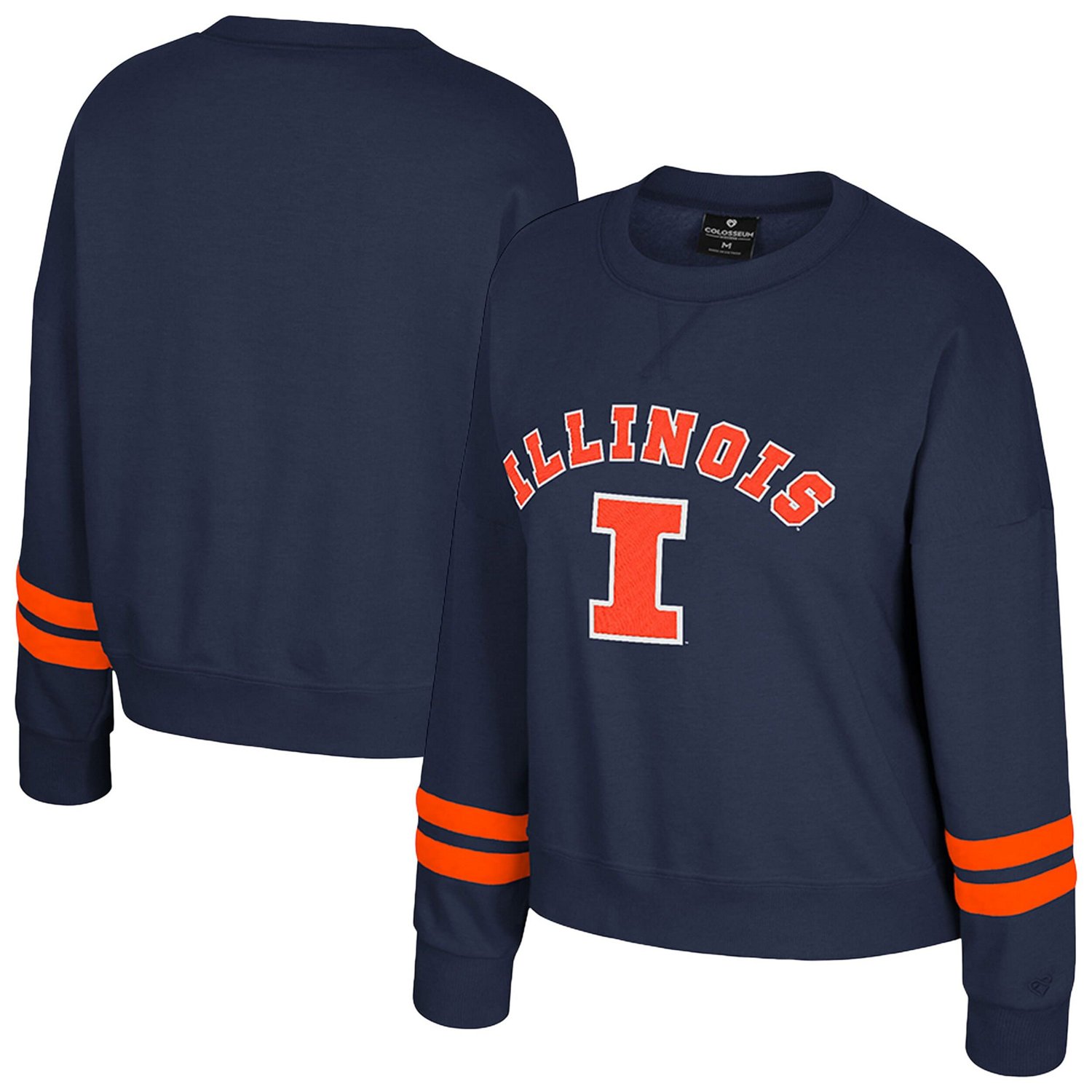 Colosseum Illinois Fighting Illini Splashy Crewneck Fleece Sweatshirt - view number 1