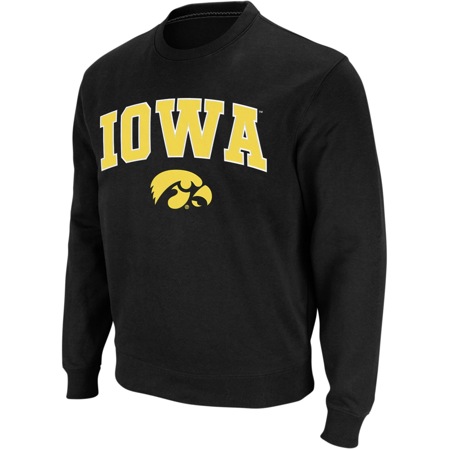Colosseum Iowa Hawkeyes Arch Logo Crew Neck Sweatshirt