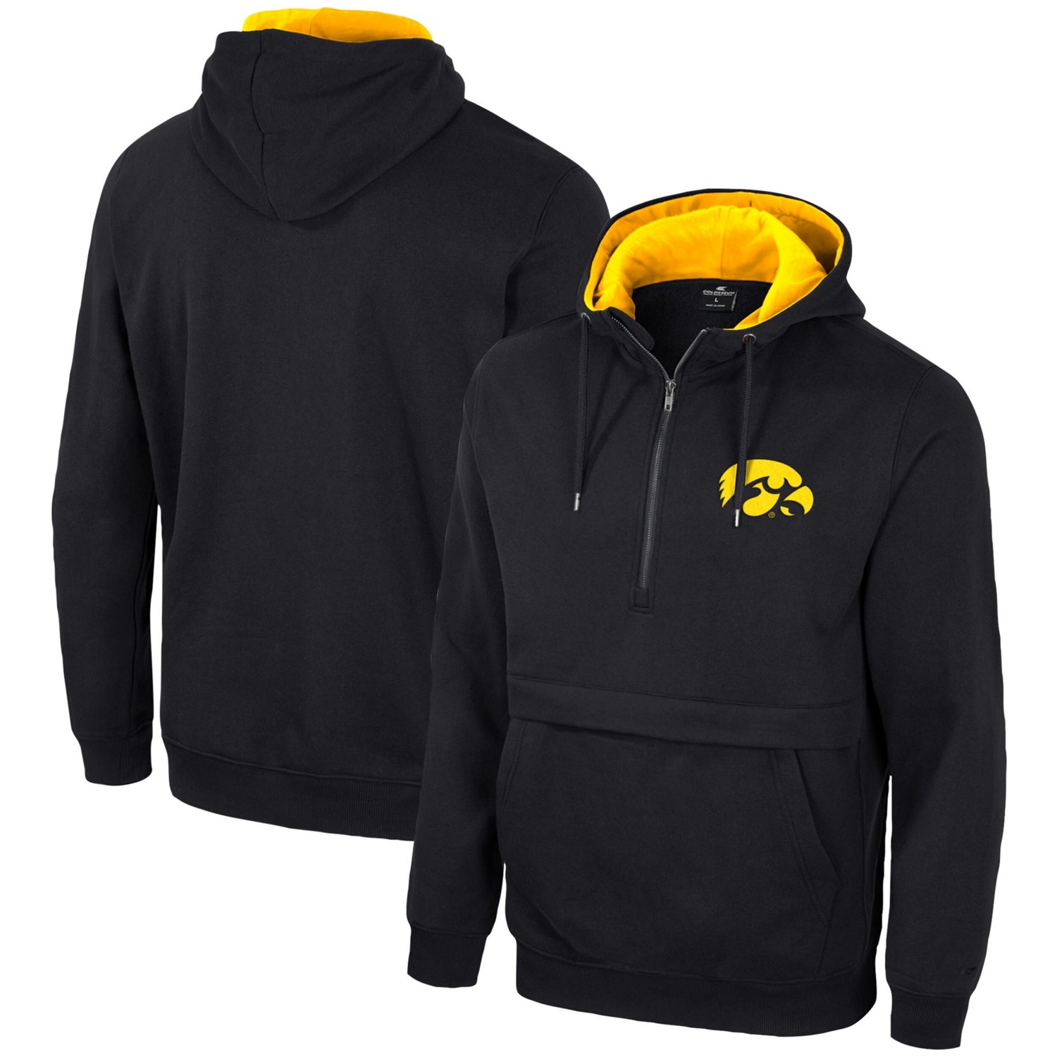 Colosseum Iowa Hawkeyes Half-Zip Hoodie                                                                                          - view number 1