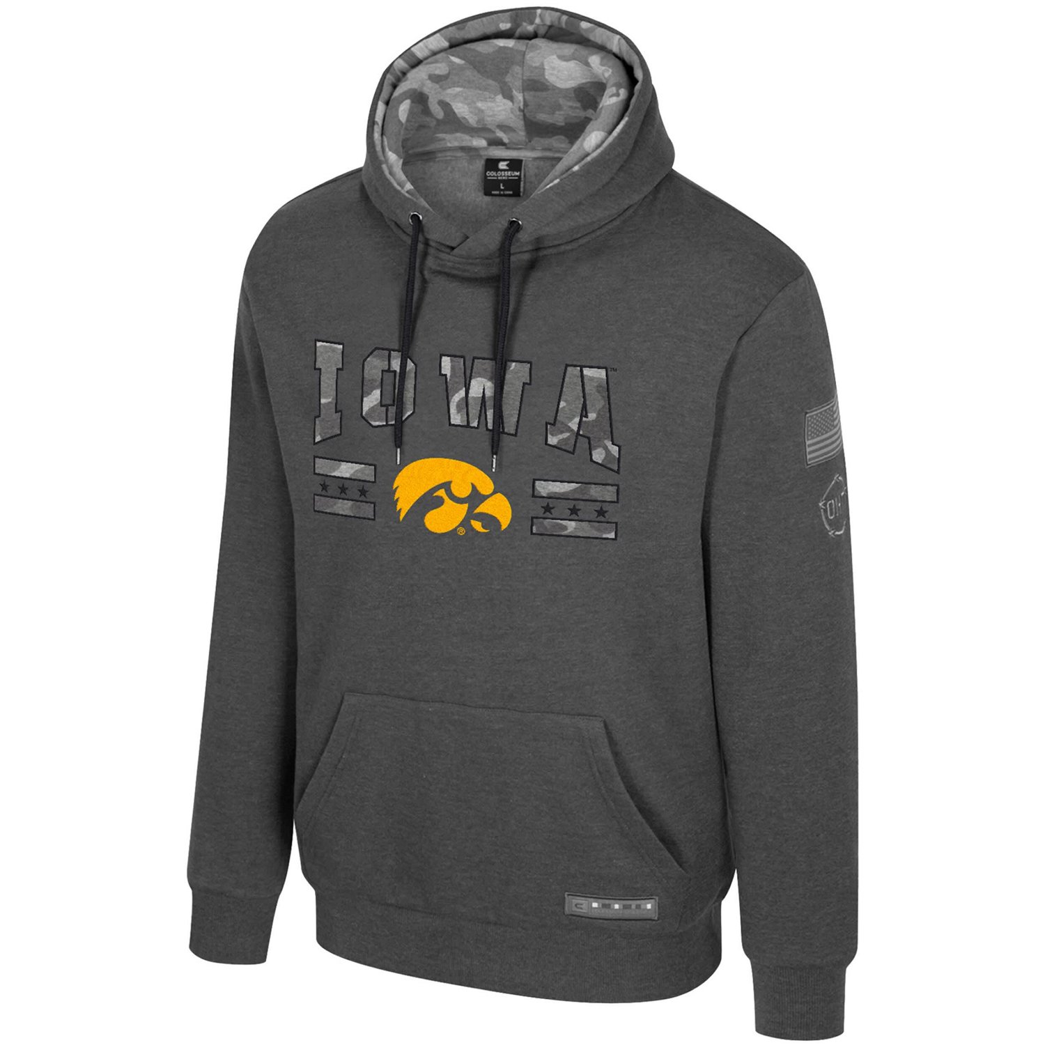 Colosseum Iowa Hawkeyes Operation Hat Trick Squad Hoodie - view number 3