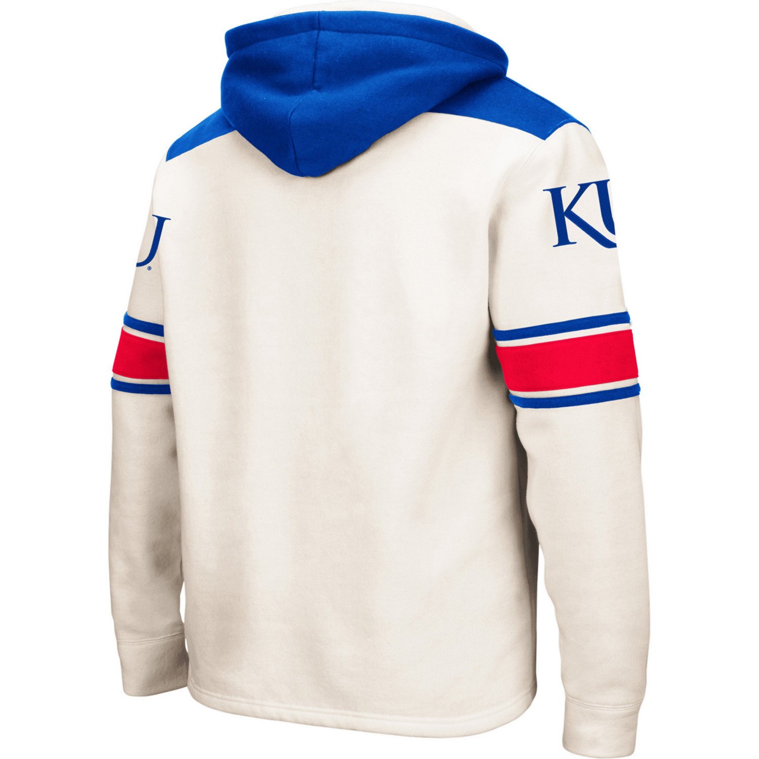 Colosseum Kansas Jayhawks 20 Lace-Up Pullover Hoodie - view number 3