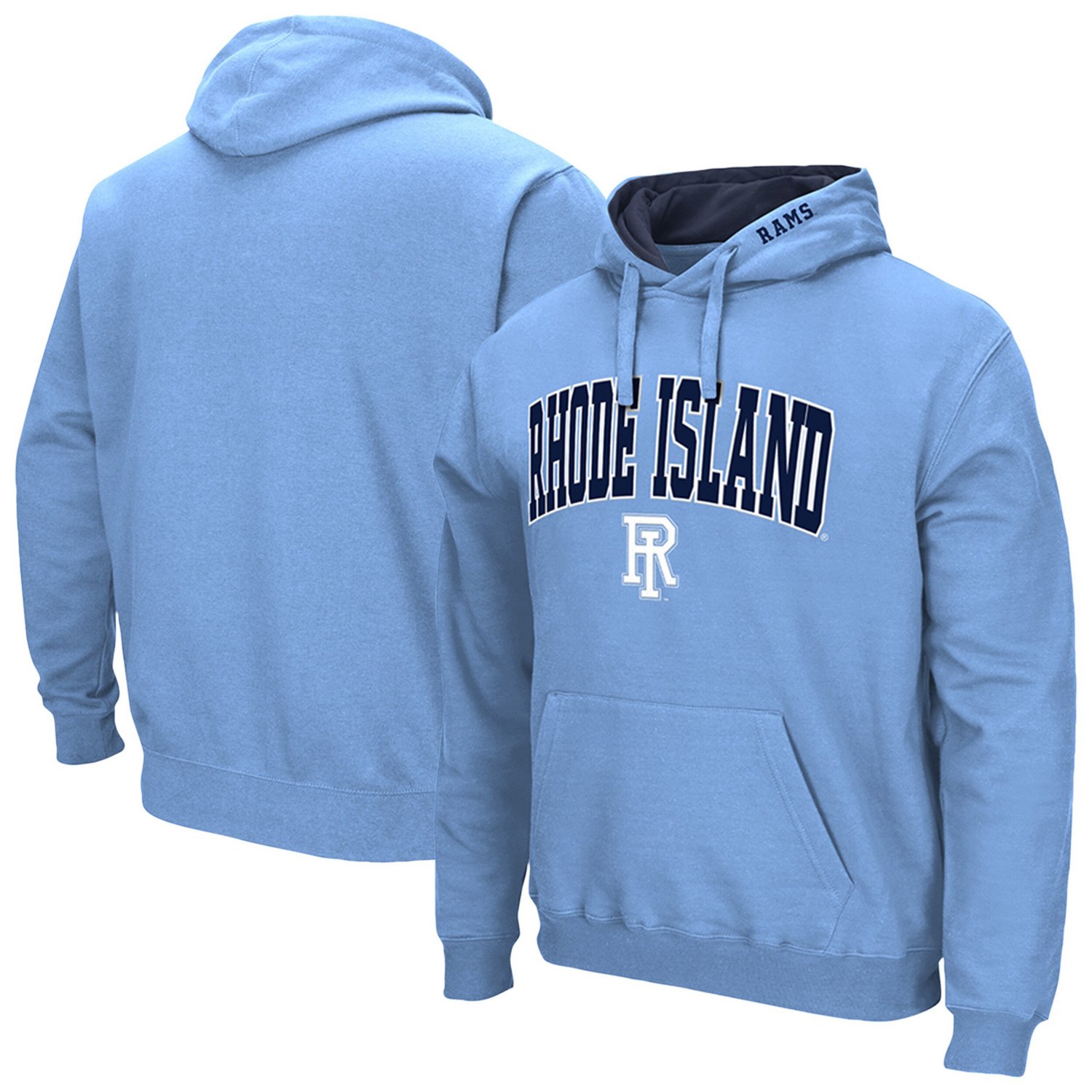 Colosseum Light Rhode Island Rams Arch  Logo 30 Pullover Hoodie                                                                  - view number 1