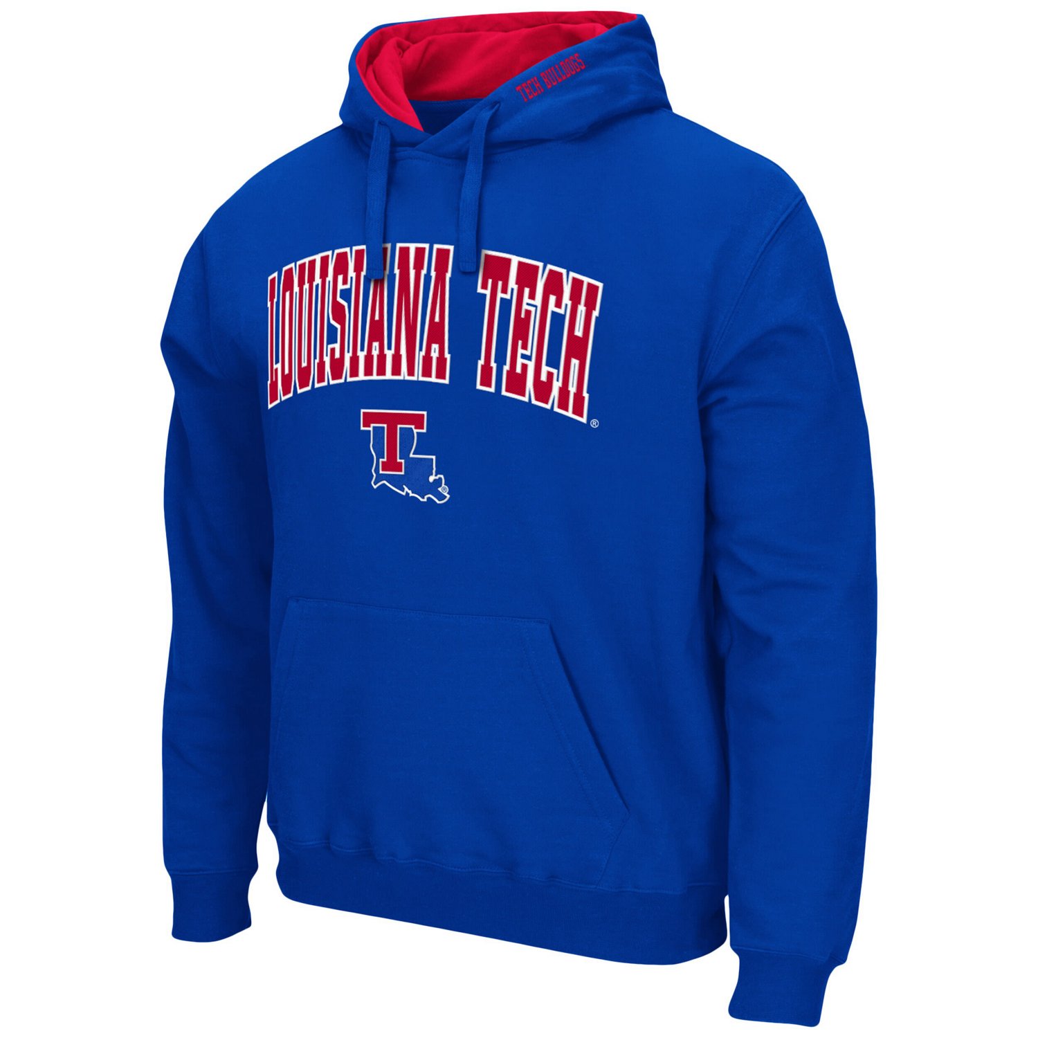 Colosseum Louisiana Tech Bulldogs Arch and Logo Pullover Hoodie                                                                  - view number 2