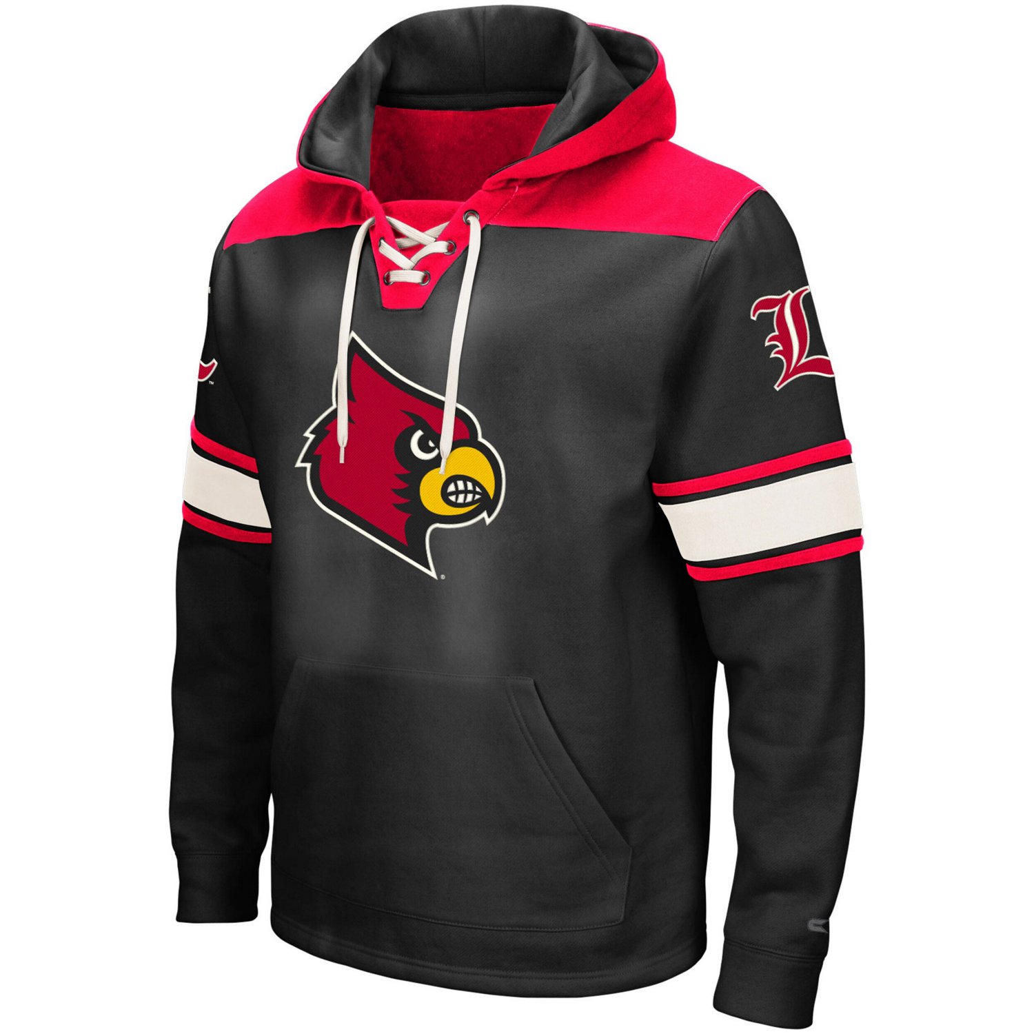 Colosseum Louisville Cardinals 20 Lace-Up Pullover Hoodie                                                                        - view number 2