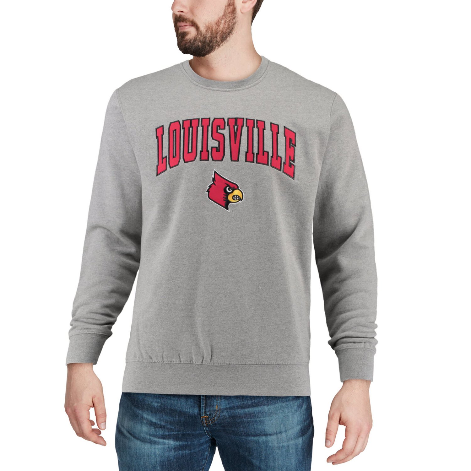 Colosseum Louisville Cardinals Arch  Logo Crew Neck Sweatshirt                                                                   - view number 4