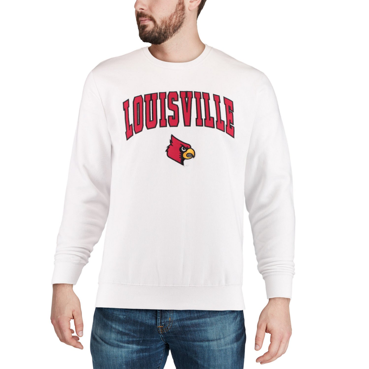 Colosseum Louisville Cardinals Arch  Logo Crew Neck Sweatshirt                                                                   - view number 4
