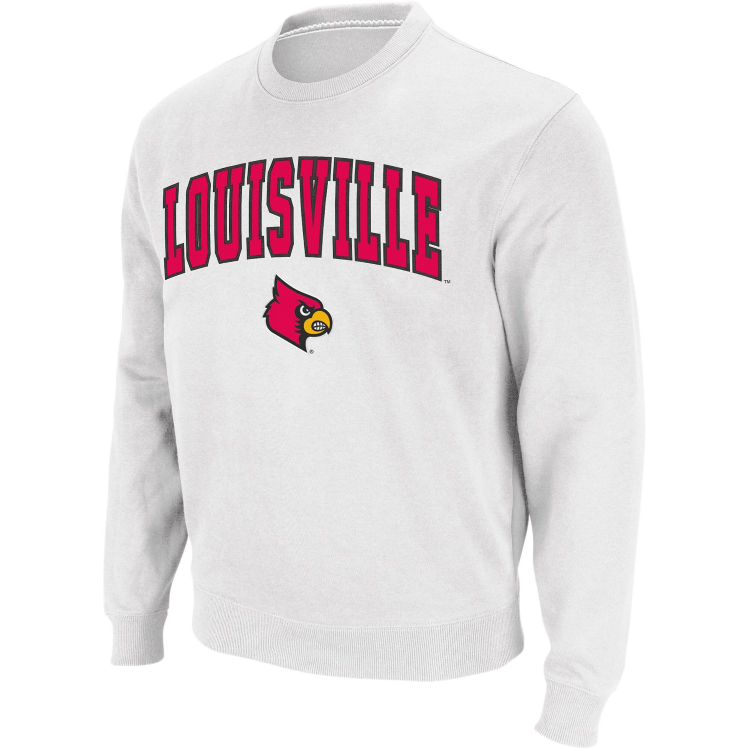 Colosseum Louisville Cardinals Arch  Logo Crew Neck Sweatshirt