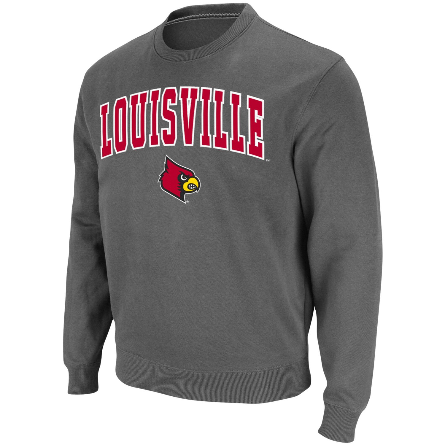 Colosseum Louisville Cardinals Arch  Logo Tackle Twill Pullover Sweatshirt                                                       - view number 2