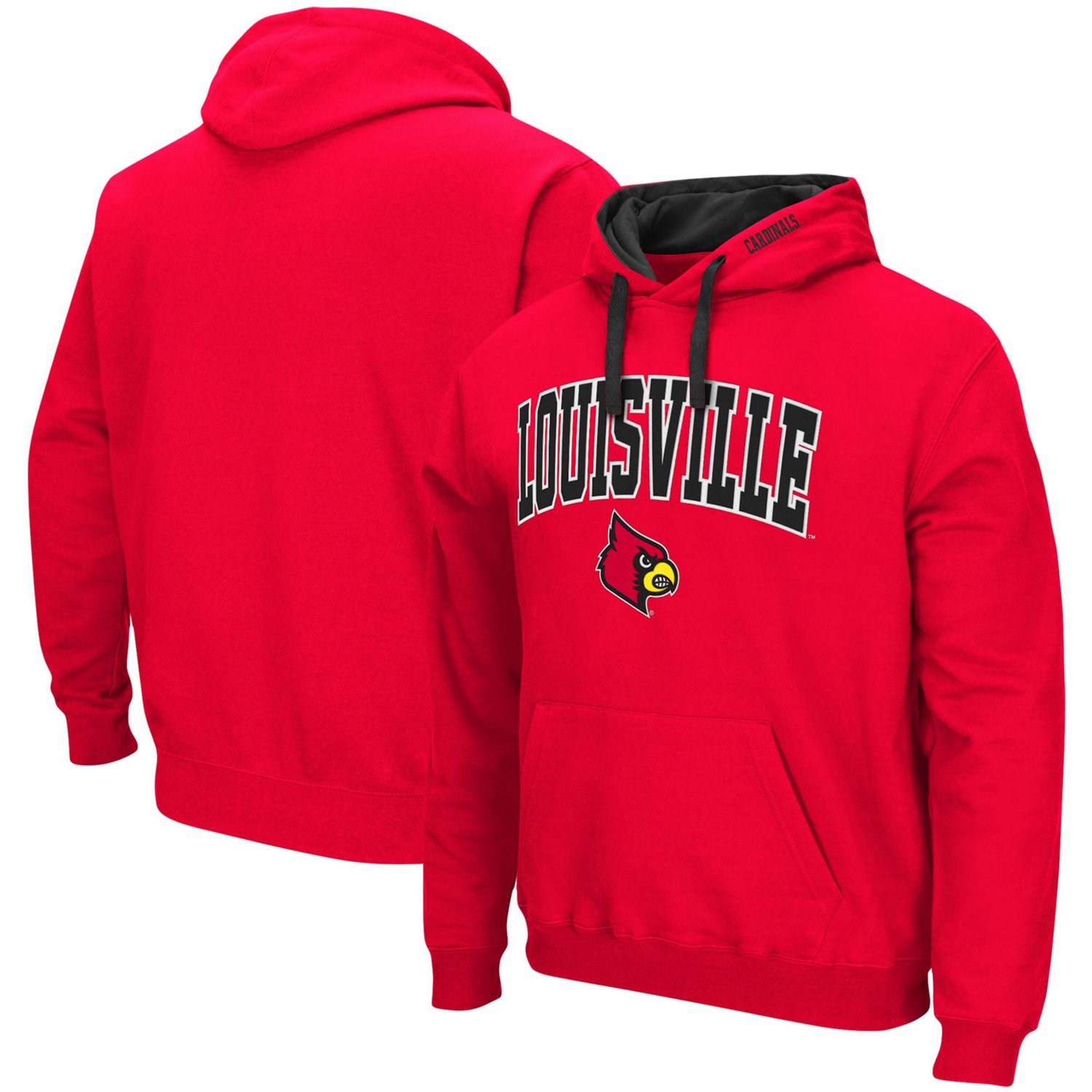 Colosseum Louisville Cardinals Big  Tall Arch  Logo 20 Pullover Hoodie