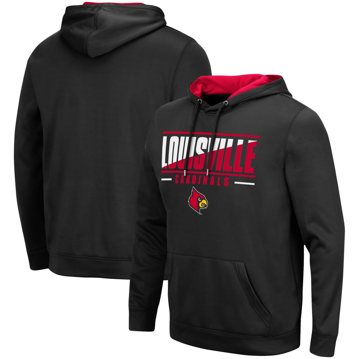 Colosseum Louisville Cardinals Slash Stack 20 Pullover Hoodie