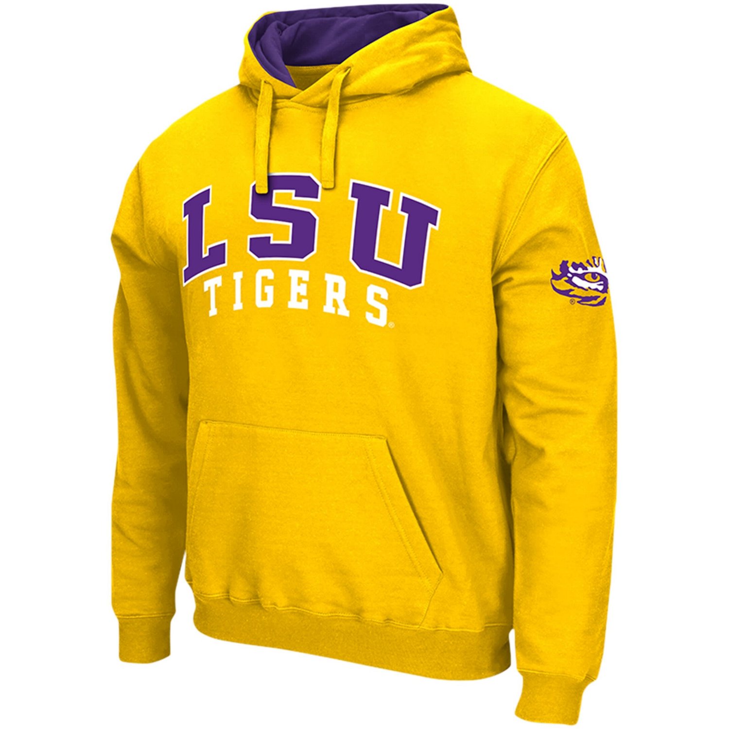 Colosseum LSU Tigers Double Arch Pullover Hoodie                                                                                 - view number 2
