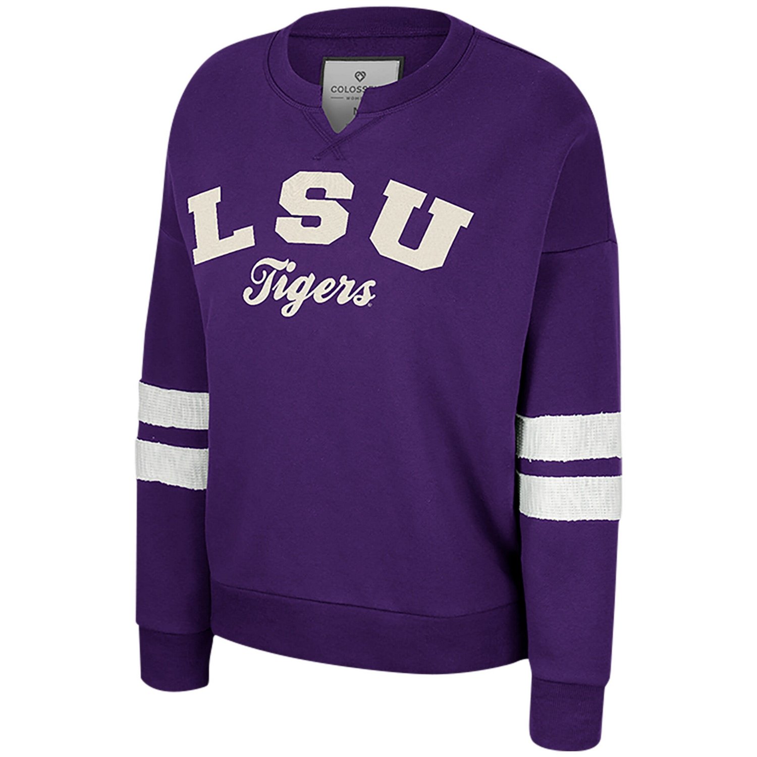 Colosseum LSU Tigers Perfect Date Notch Neck Pullover Sweatshirt                                                                 - view number 2