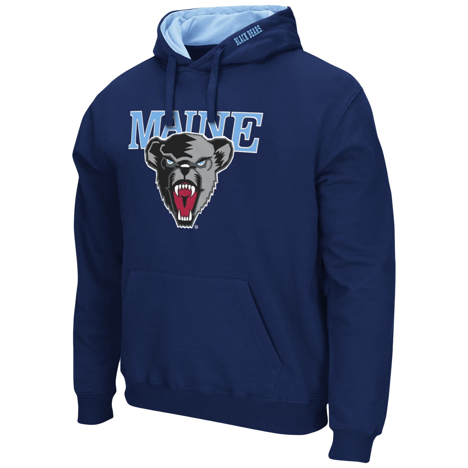 Colosseum Maine Black Bears Arch and Logo Pullover Hoodie                                                                        - view number 2