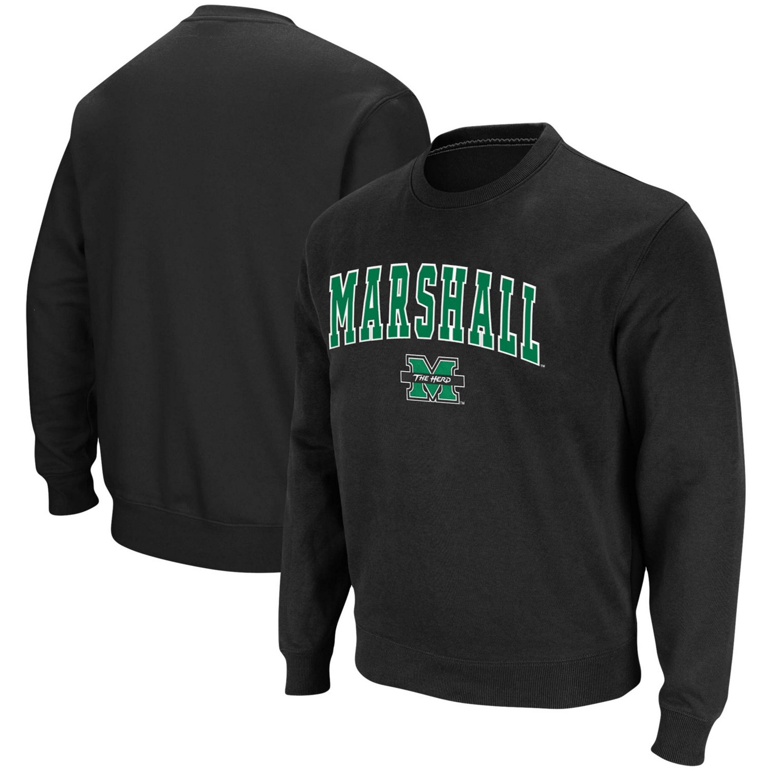 Colosseum Marshall Thundering Herd Arch  Logo Tackle Twill Pullover Sweatshirt - view number 1