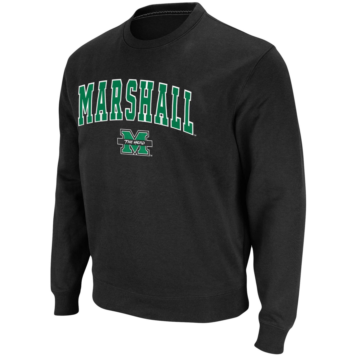 Colosseum Marshall Thundering Herd Arch  Logo Tackle Twill Pullover Sweatshirt - view number 2