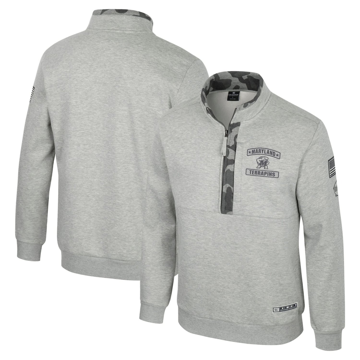 Colosseum Maryland Terrapins OORAH OHT Military Appreciation Fleece Quarter-Zip Jacket