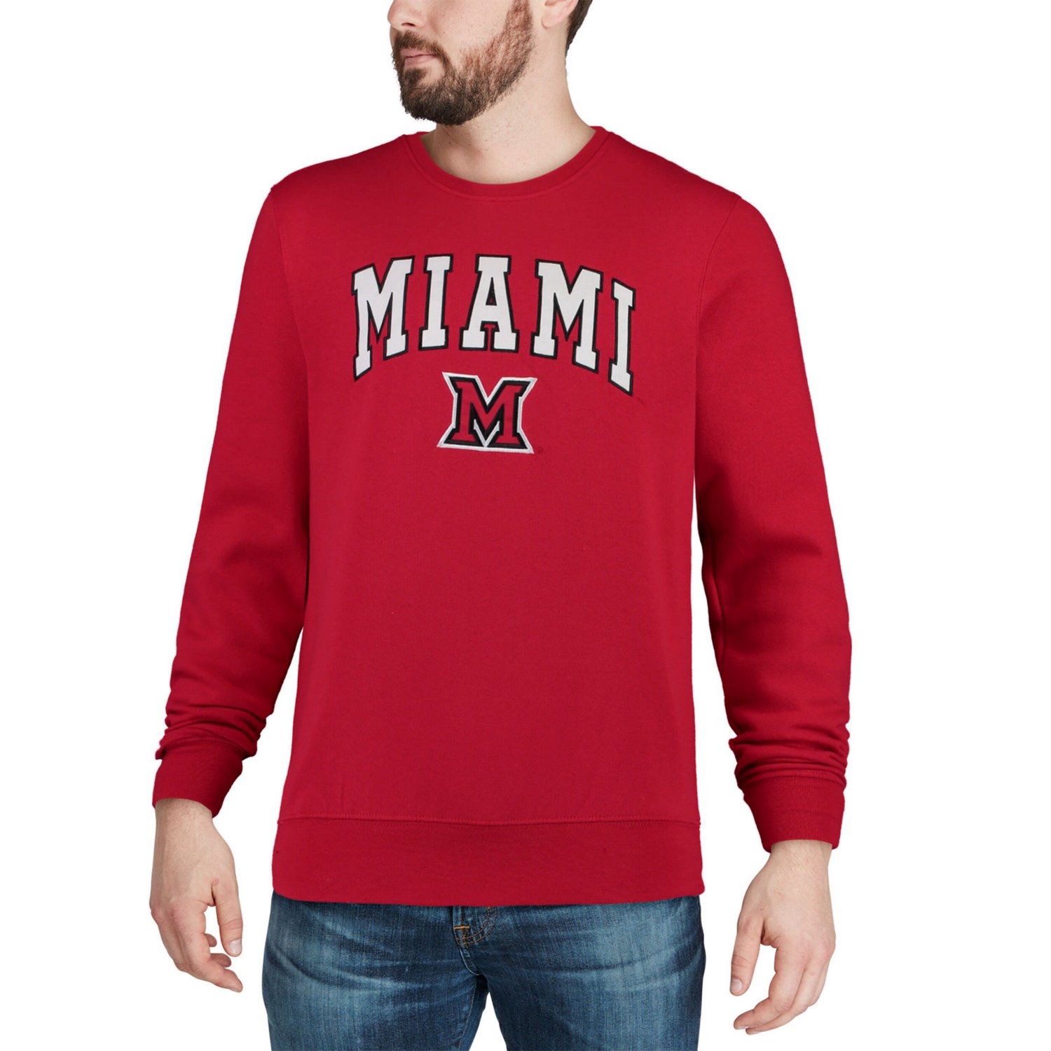 Colosseum Miami University Hawks Arch  Logo Crew Neck Sweatshirt - view number 4