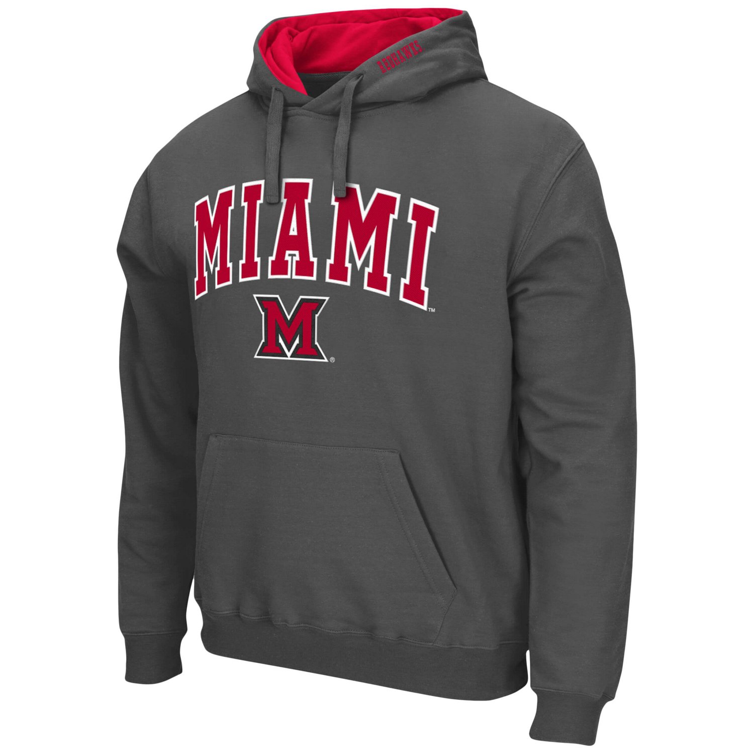 Colosseum Miami University RedHawks Arch and Logo Pullover Hoodie                                                                - view number 2