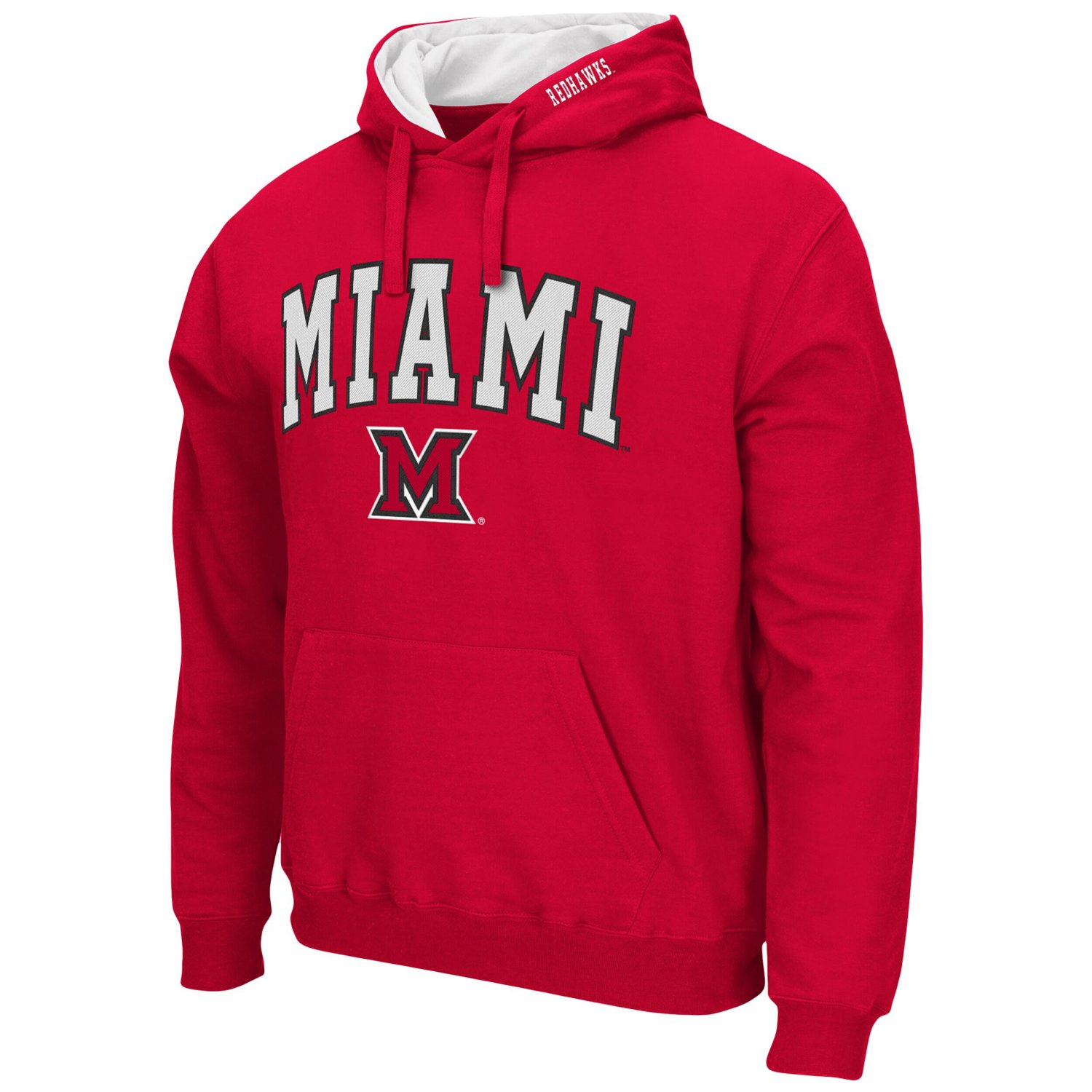 Colosseum Miami University RedHawks Arch and Logo Pullover Hoodie - view number 2