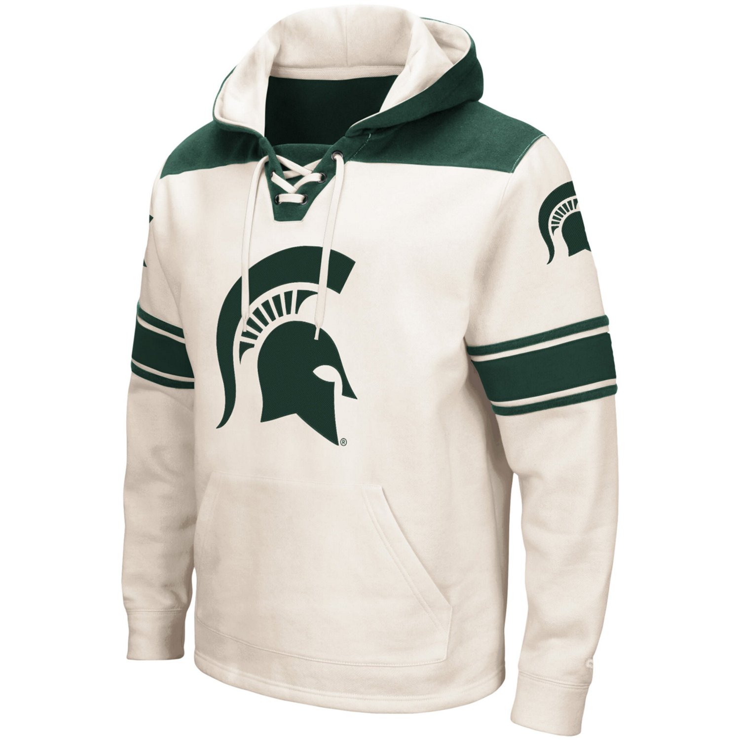 Colosseum Michigan State Spartans 20 Lace-Up Pullover Hoodie - view number 2