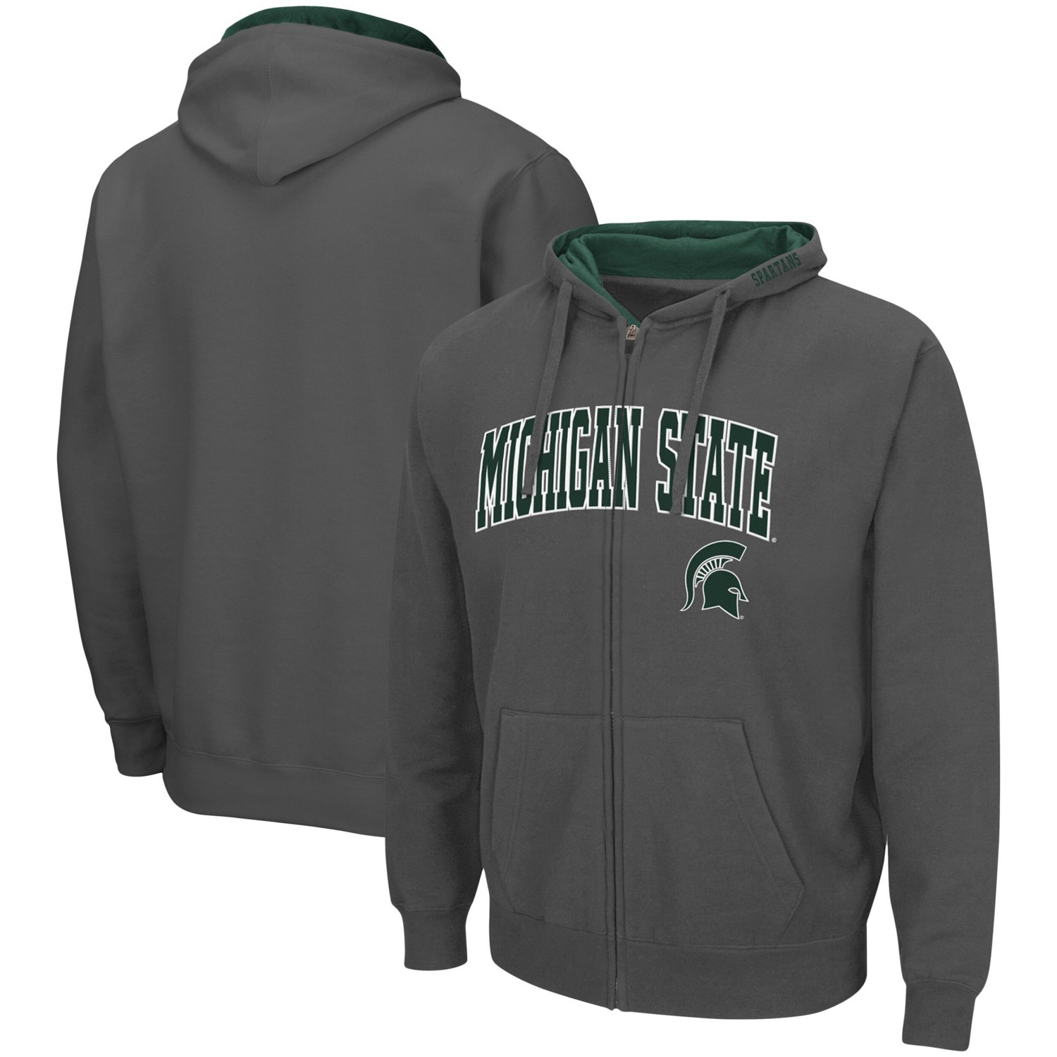 Colosseum Michigan State Spartans Arch  Logo 30 Full-Zip Hoodie