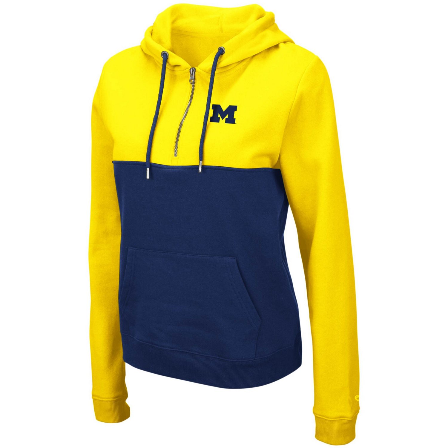 Colosseum Michigan Wolverines Aidan Lightweight Half-Zip Hoodie - view number 2