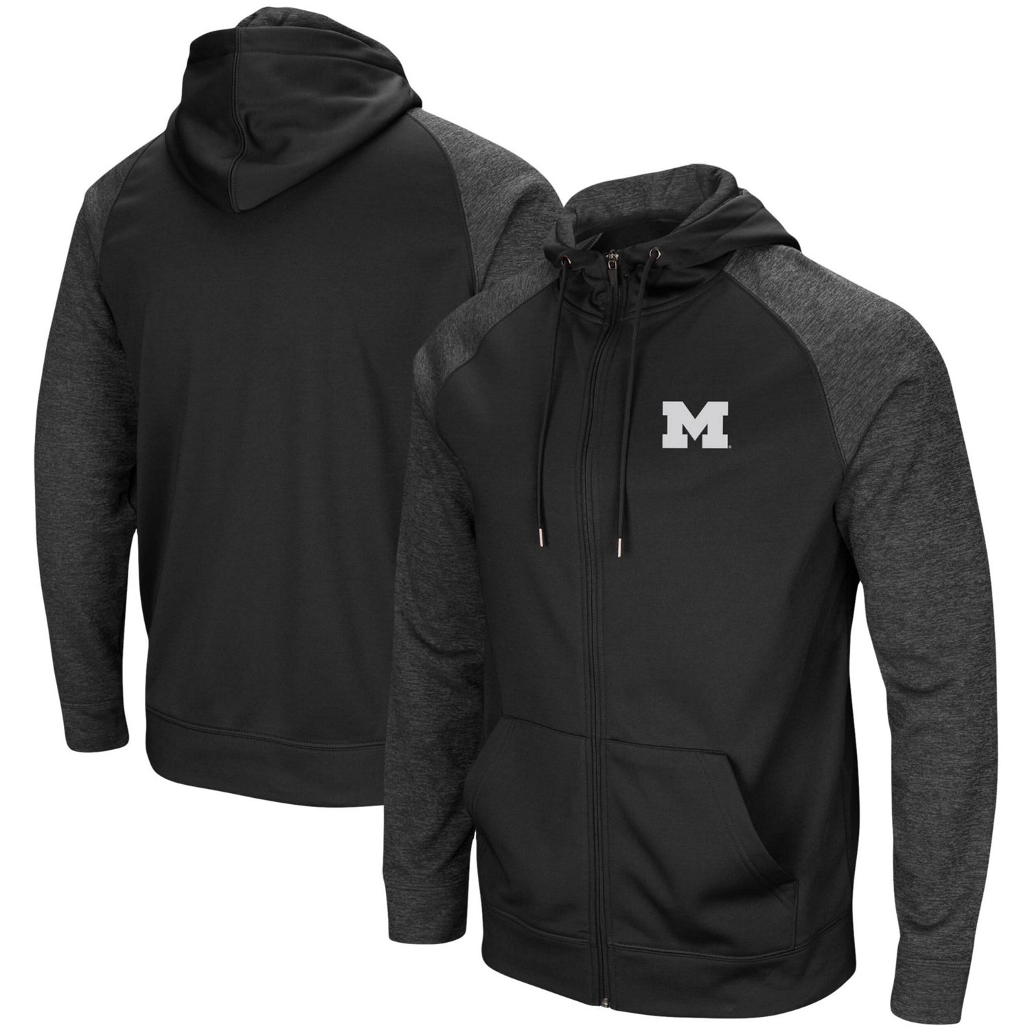 Colosseum Michigan Wolverines Big  Tall out Raglan Full-Zip Hoodie - view number 1