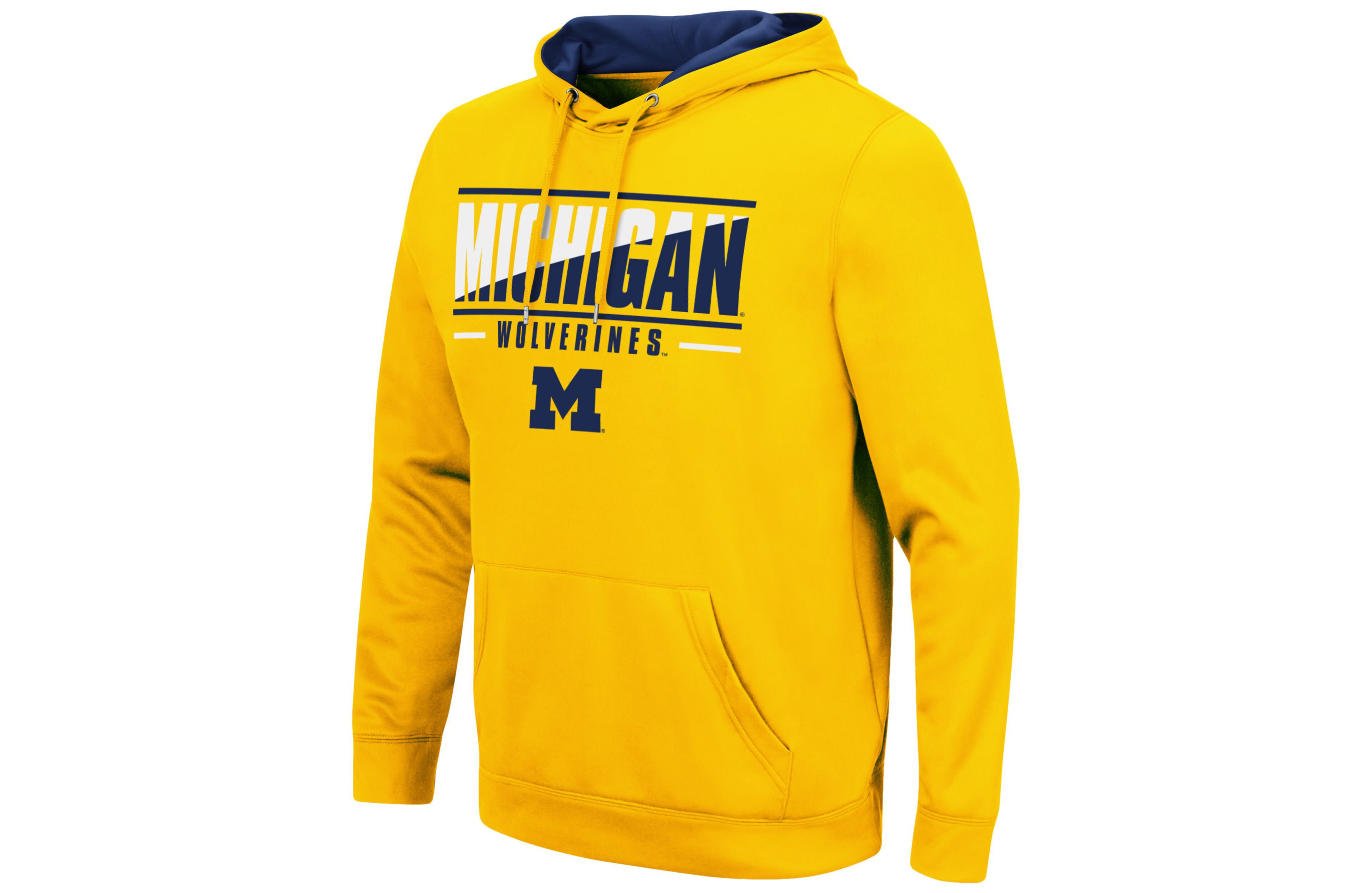 Colosseum Michigan Wolverines Slash Stack 20 Pullover Hoodie