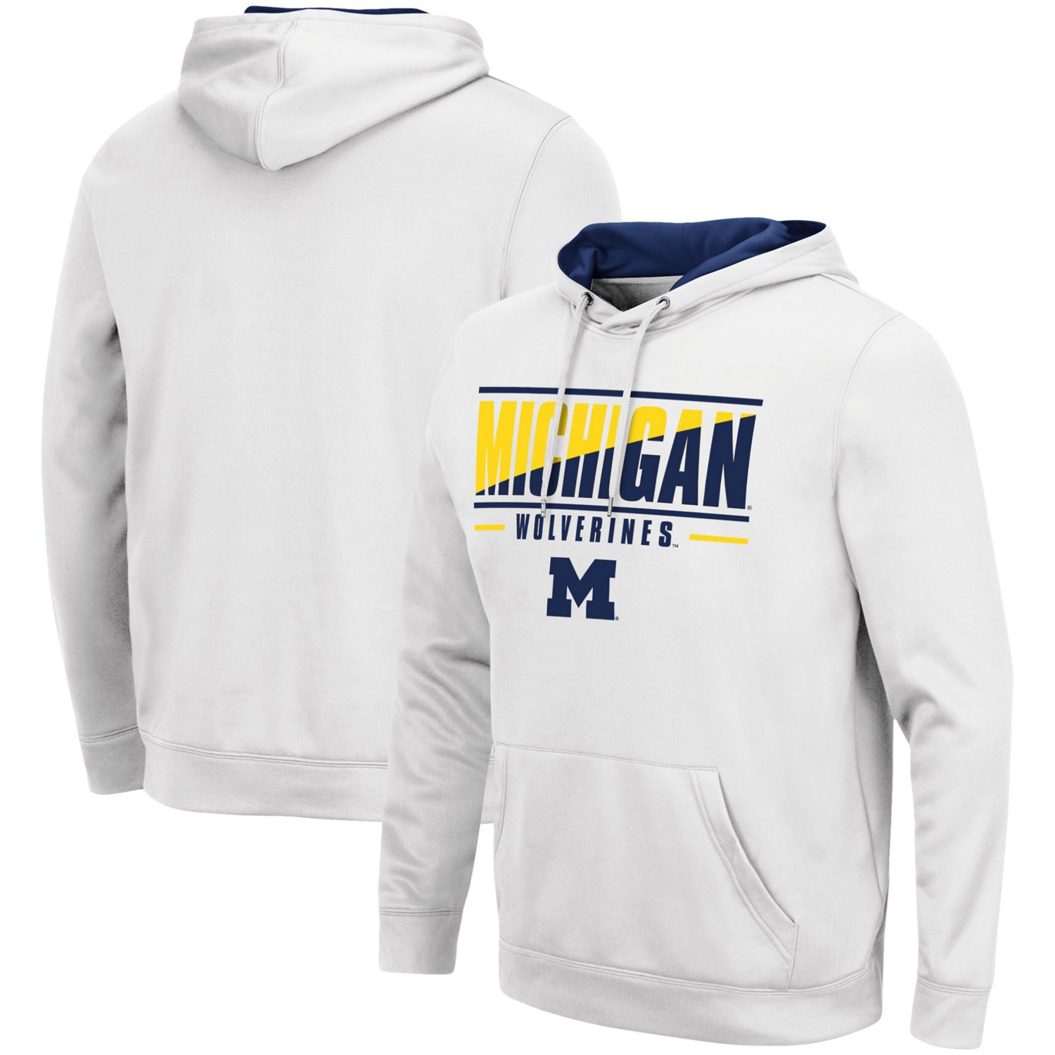 Colosseum Michigan Wolverines Slash Stack 20 Pullover Hoodie - view number 1
