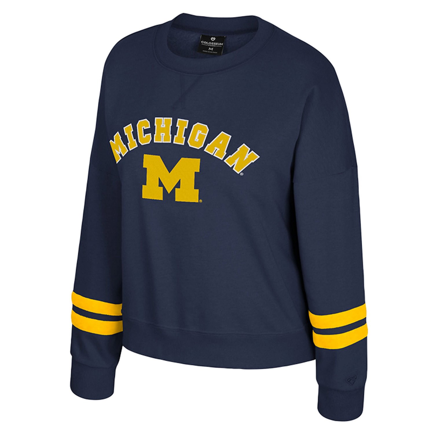 Colosseum Michigan Wolverines Splashy Crewneck Fleece Sweatshirt - view number 2