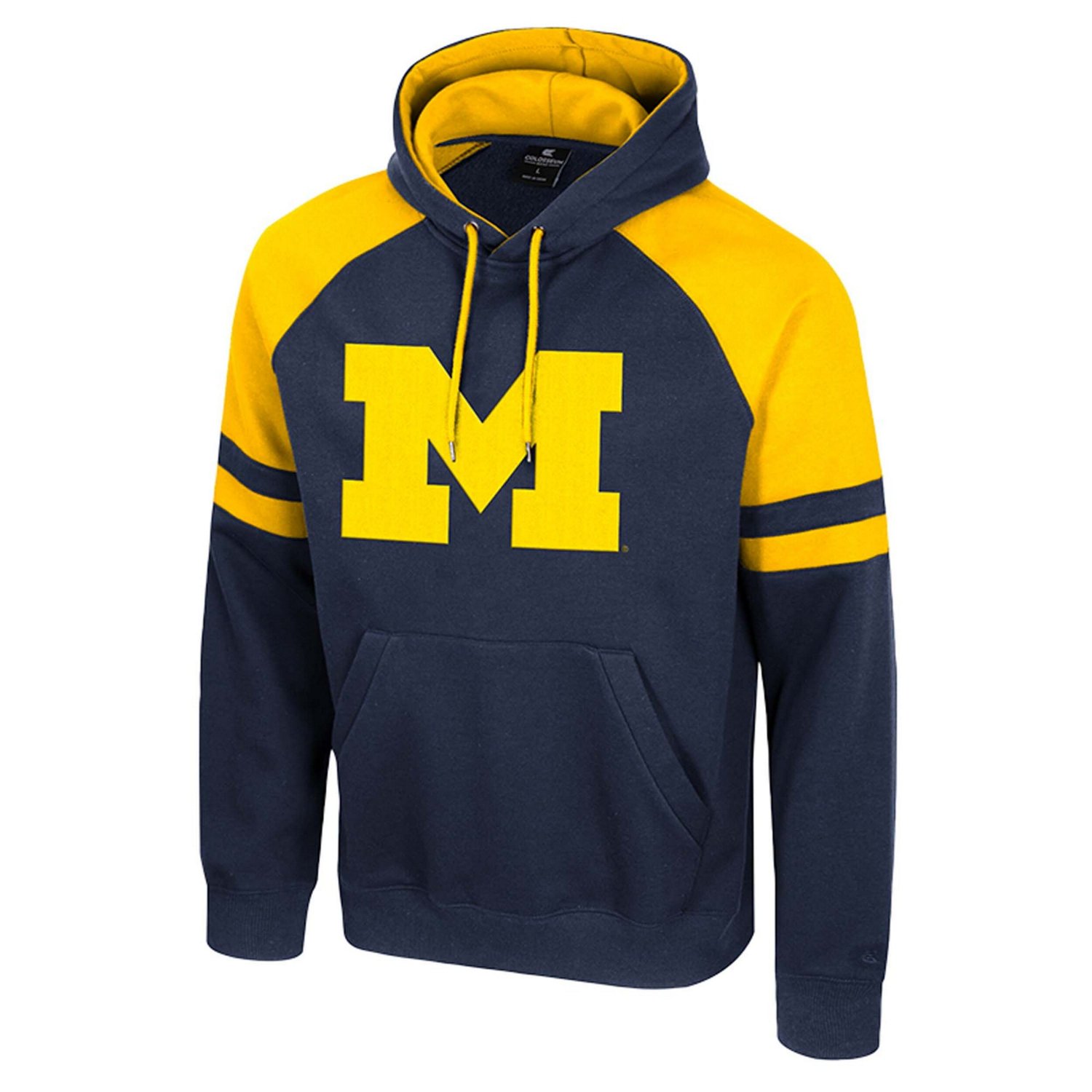 Colosseum Michigan Wolverines Todd Raglan Pullover Hoodie - view number 2