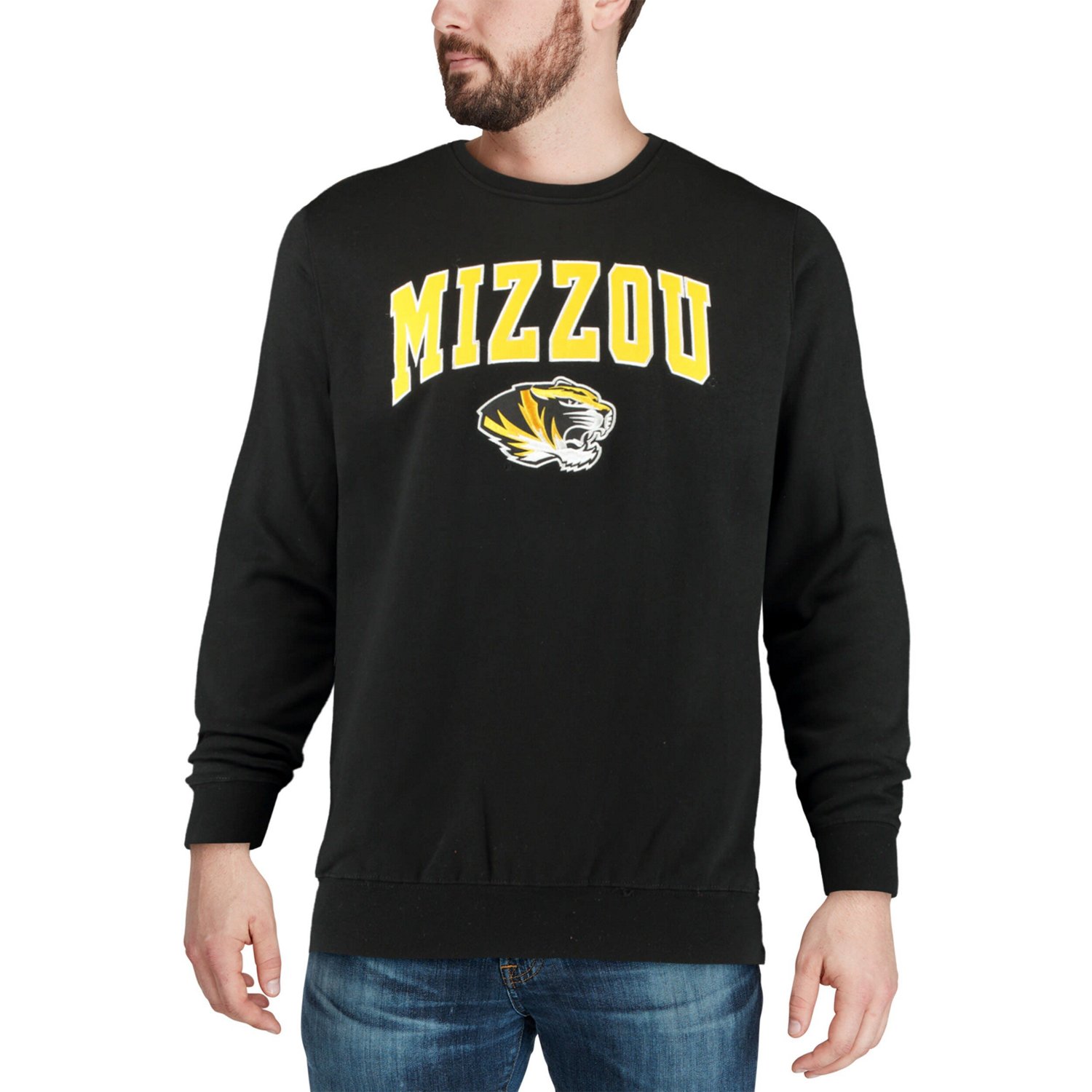 Colosseum Missouri Tigers Arch  Logo Crew Neck Sweatshirt                                                                        - view number 4