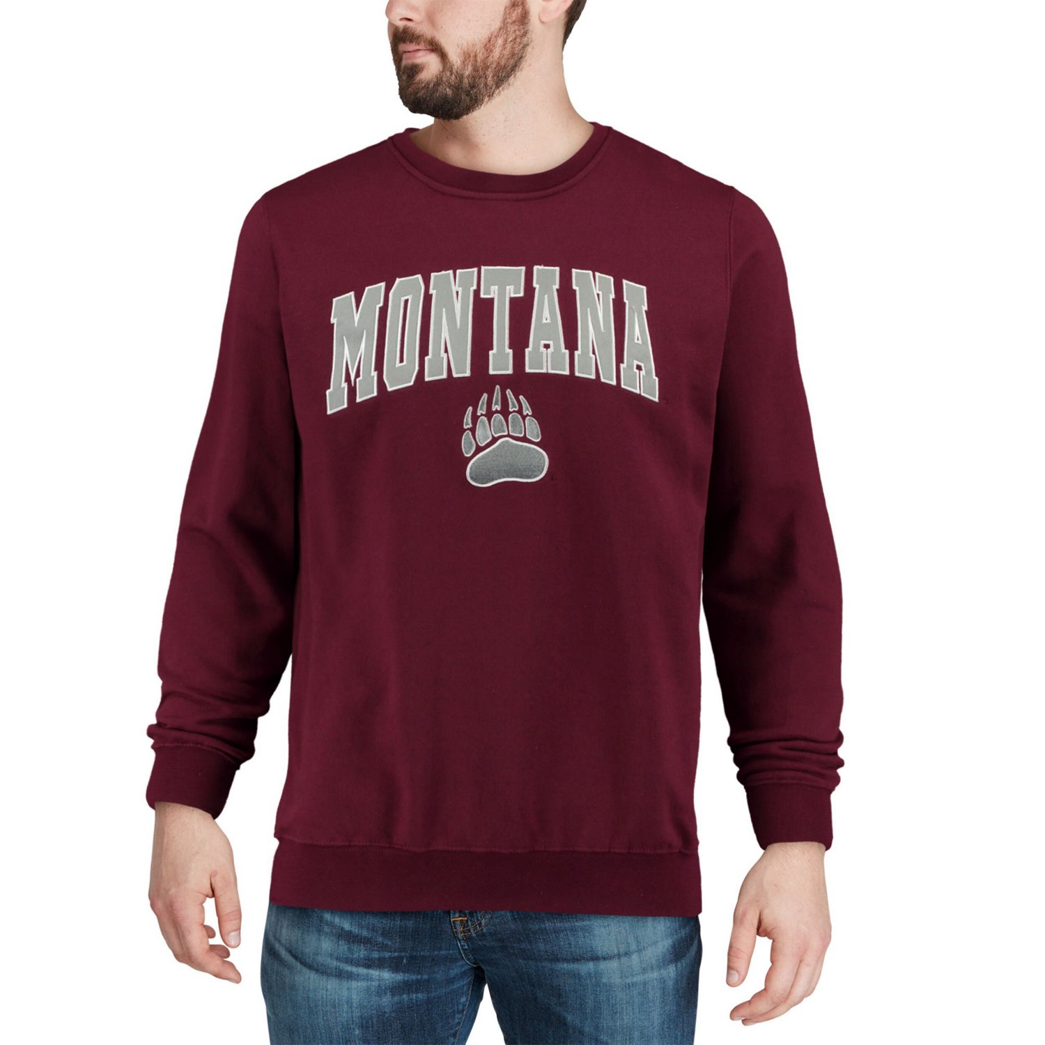 Colosseum Montana Grizzlies Arch  Logo Crew Neck Sweatshirt - view number 4