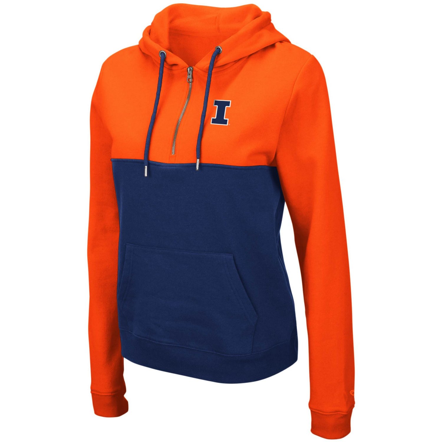 Colosseum Navy Illinois Fighting Illini Aidan Lightweight Half-Zip Hoodie